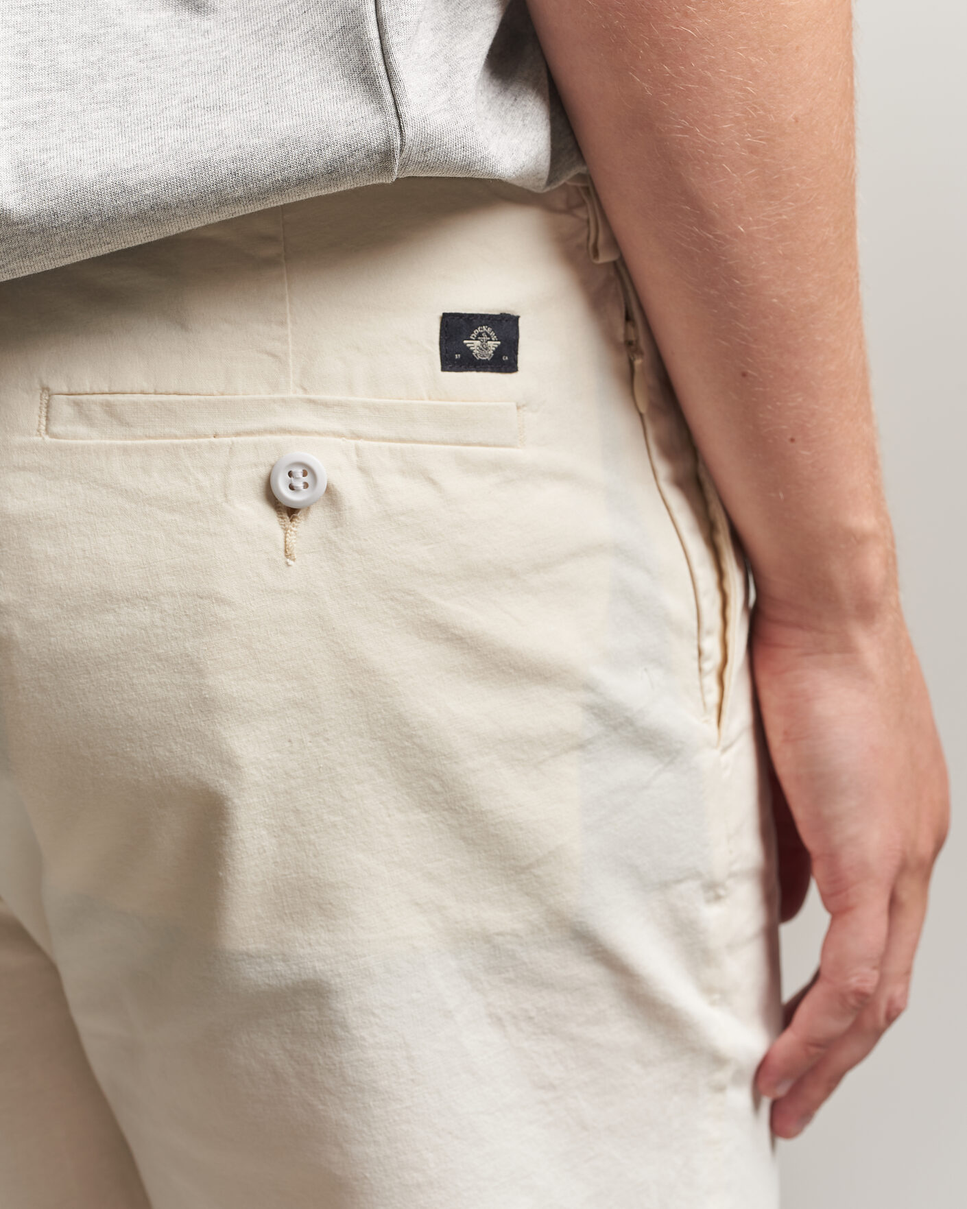 Herr | Shorts | Dockers | Slim Cotton/Linen Shorts Buttercream