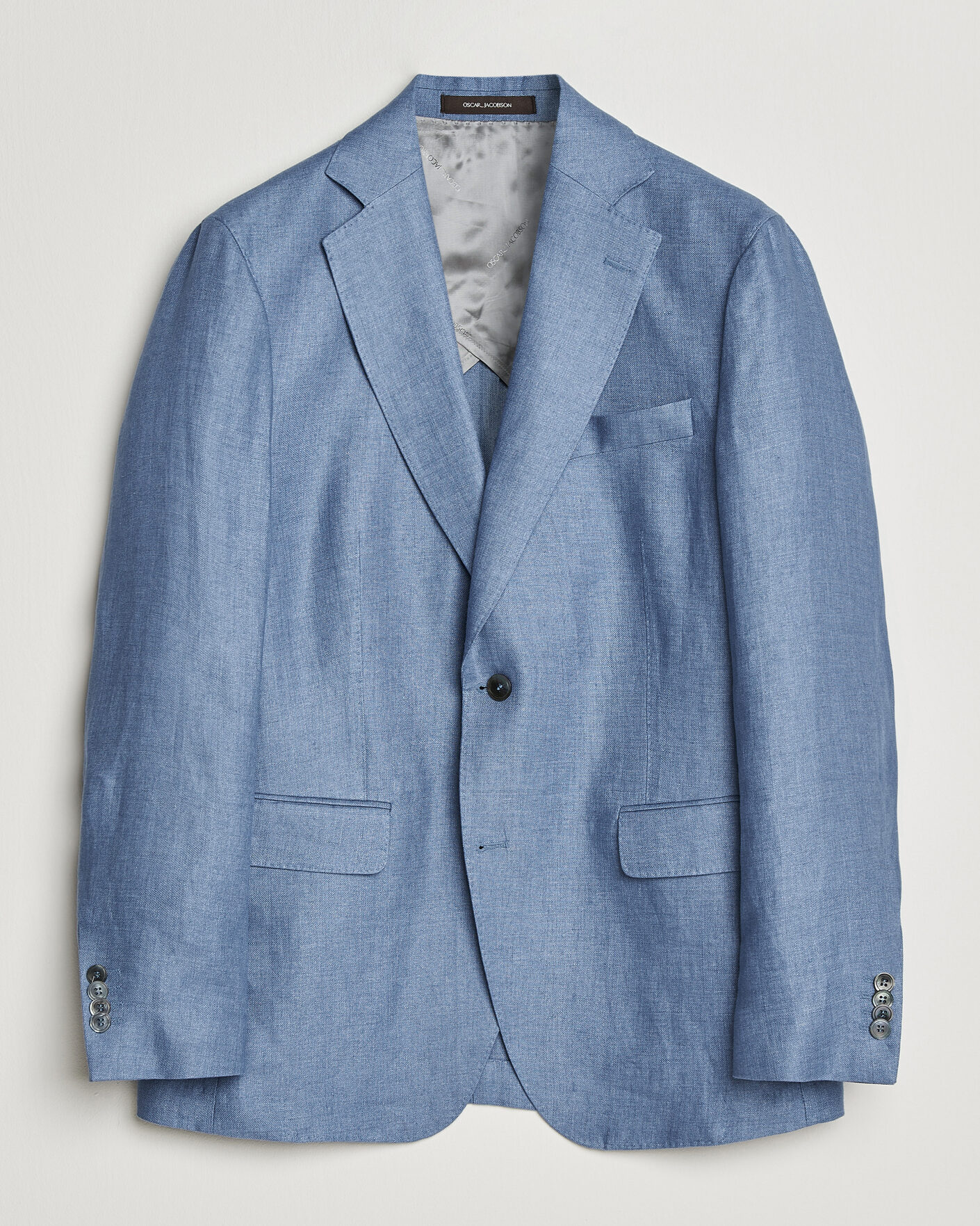 Herr | Kavajer | Oscar Jacobson | Ferry Soft Linen Blazer Light Blue