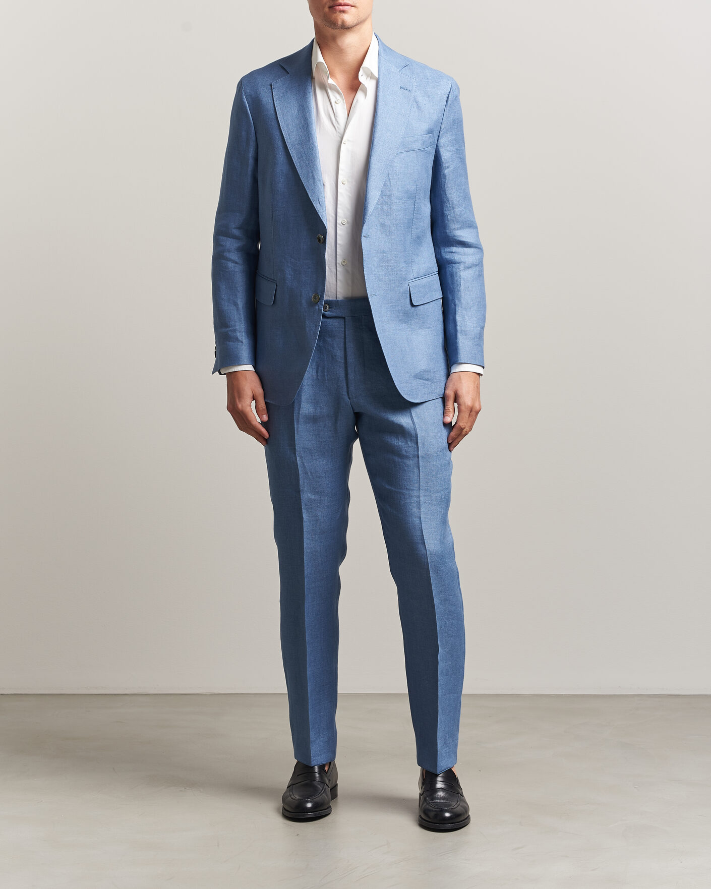 Herr | Kavajer | Oscar Jacobson | Ferry Soft Linen Blazer Light Blue