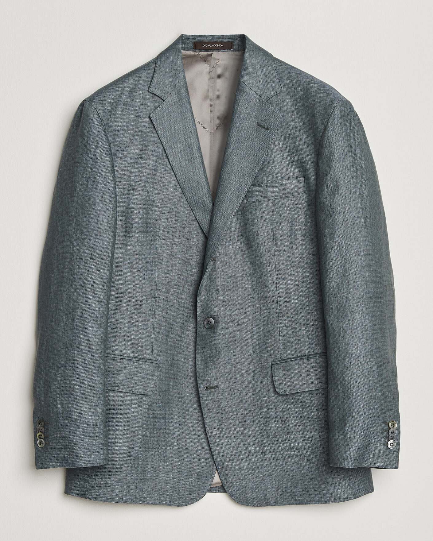 Herr | Kavajer | Oscar Jacobson | Robert Linen Blazer Olive