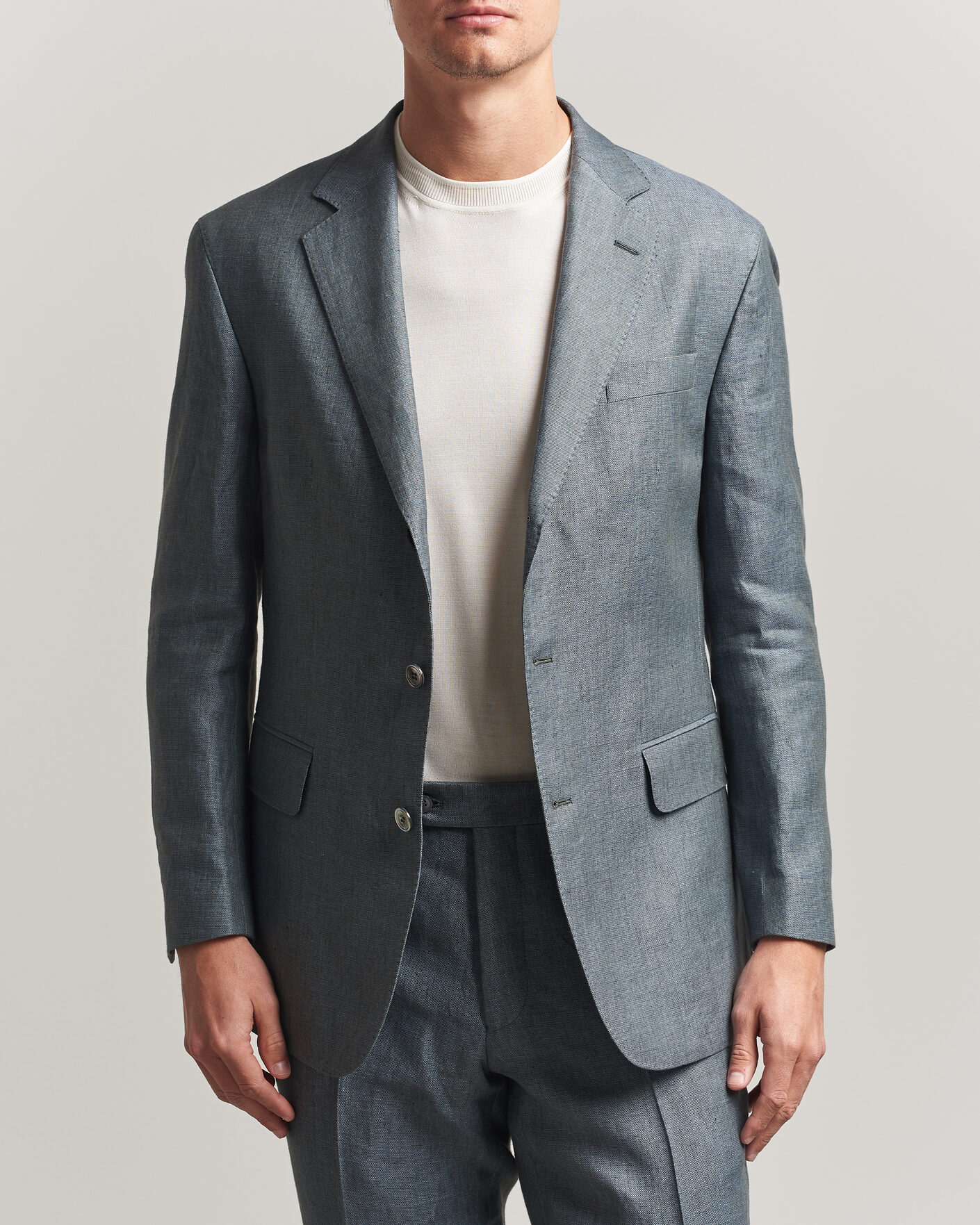 Herr | Kavajer | Oscar Jacobson | Robert Linen Blazer Olive