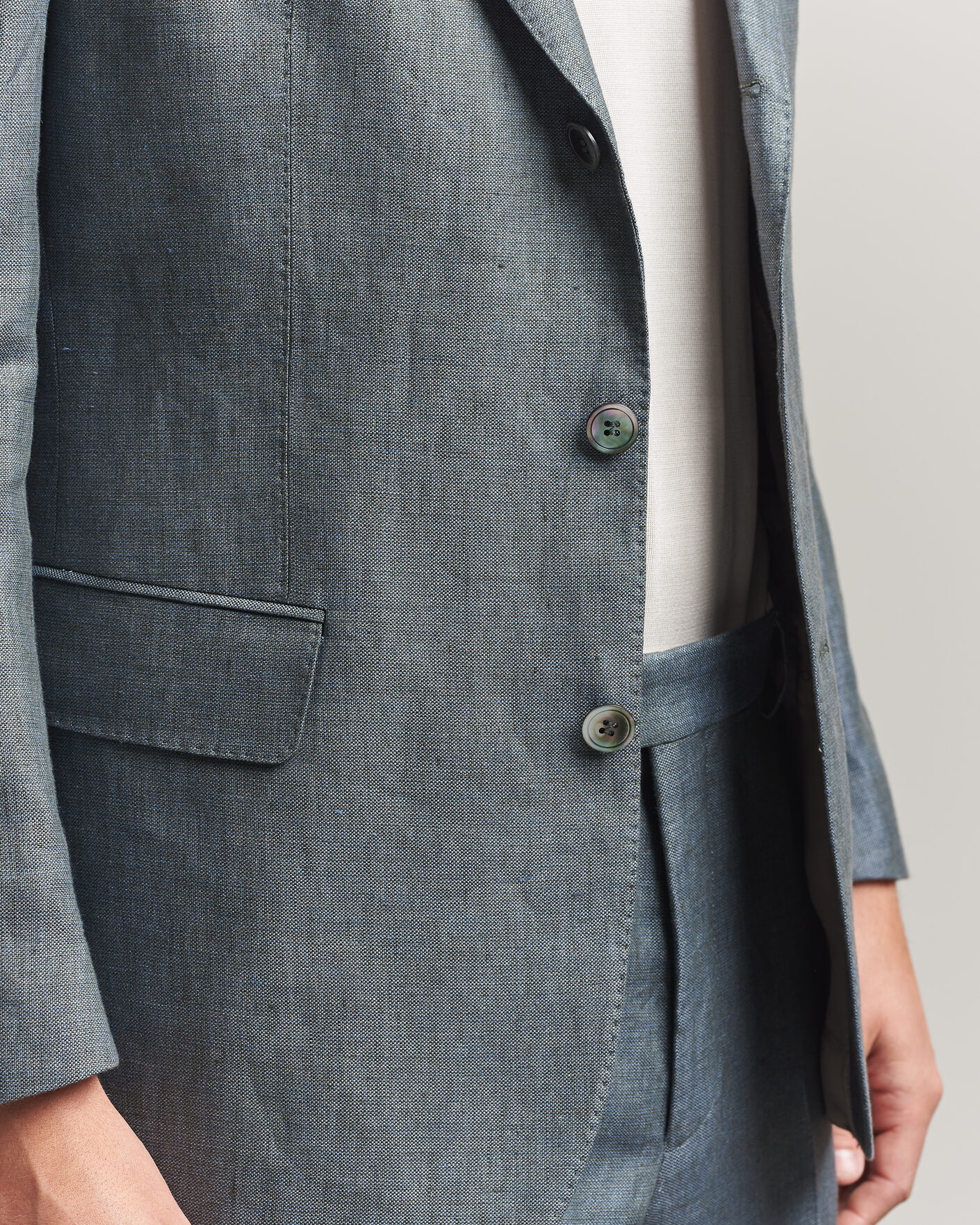 Herr | Kavajer | Oscar Jacobson | Robert Linen Blazer Olive