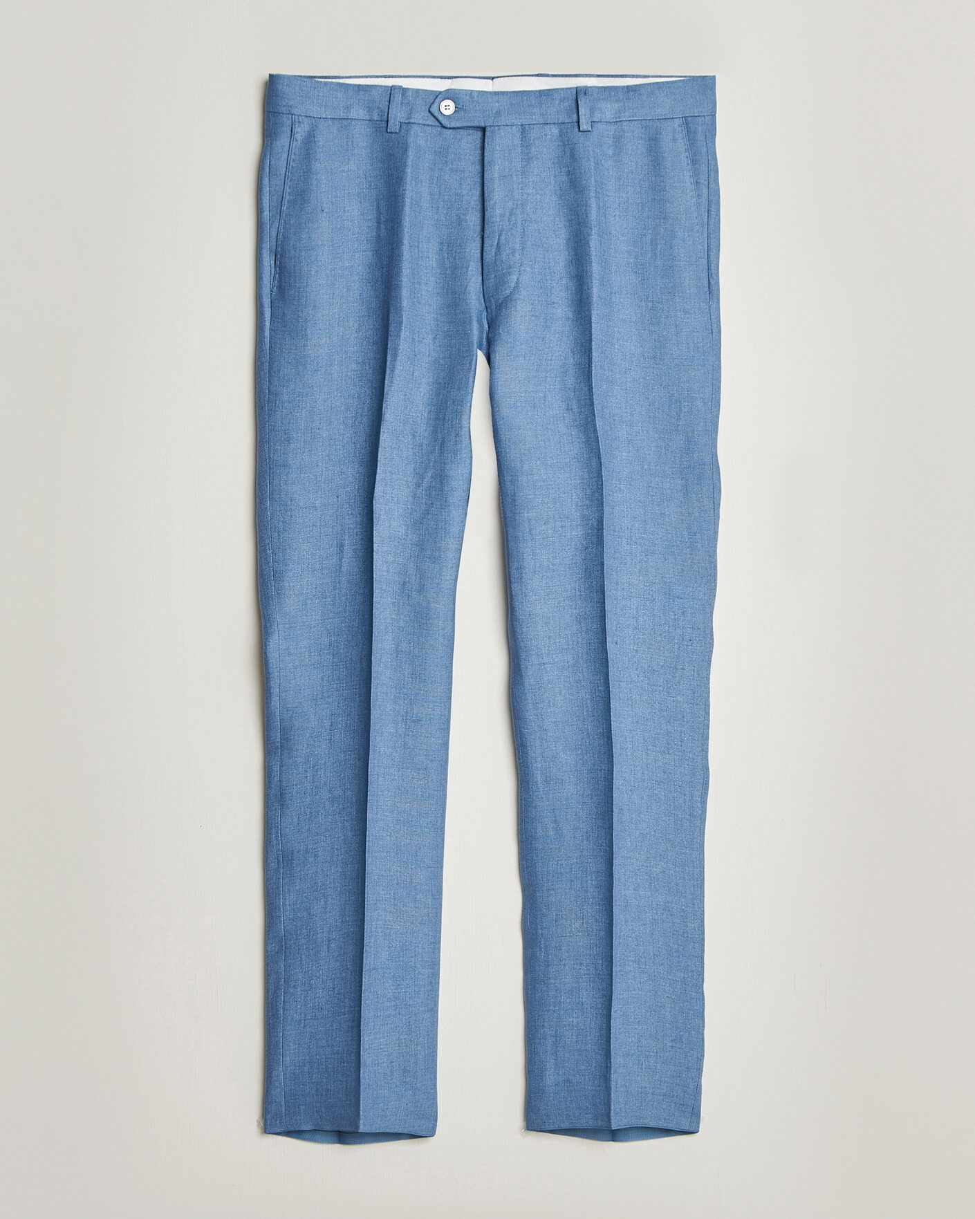 Herr | Byxor | Oscar Jacobson | Dandy Linen Trousers Light Blue