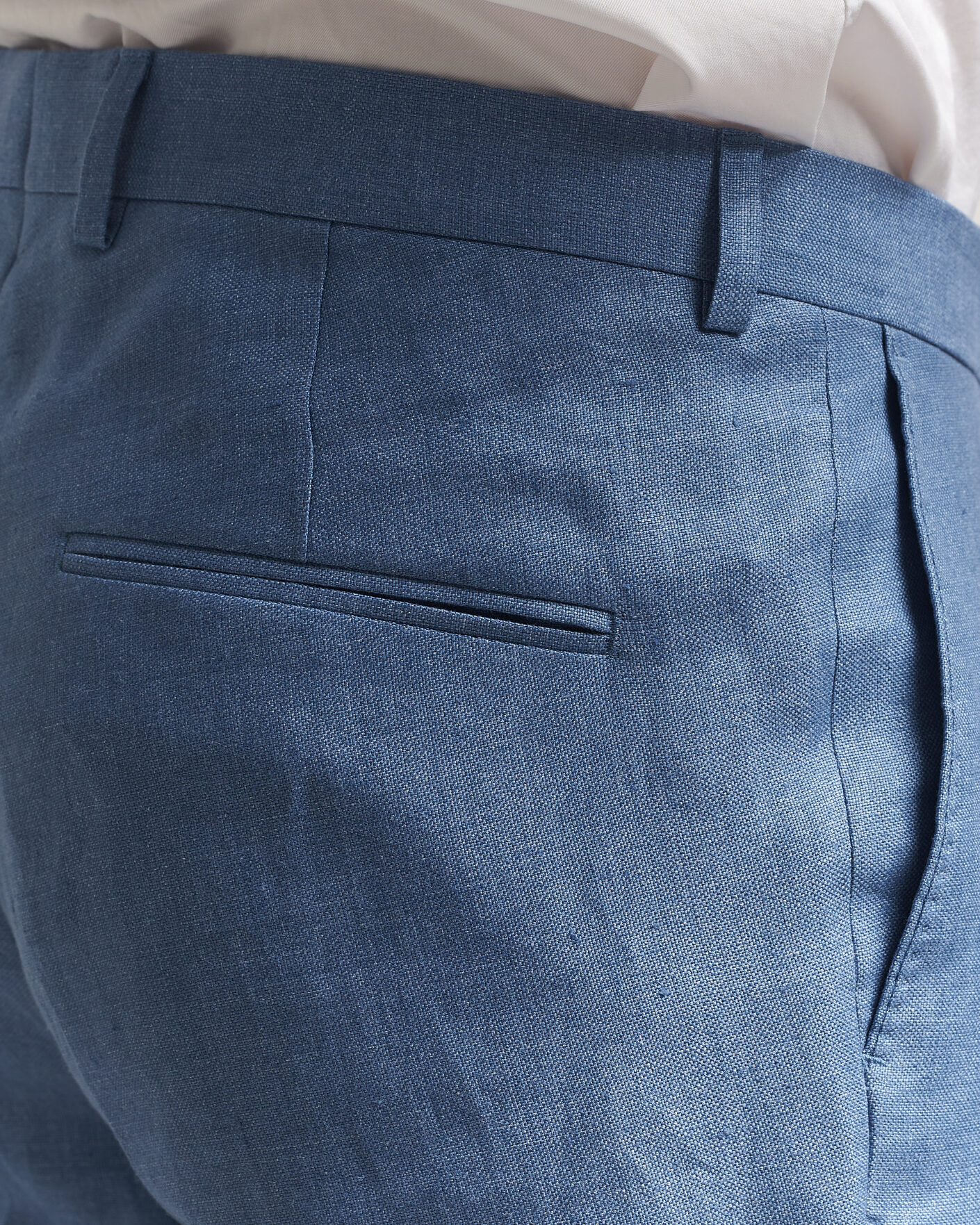 Herr | Byxor | Oscar Jacobson | Dandy Linen Trousers Light Blue