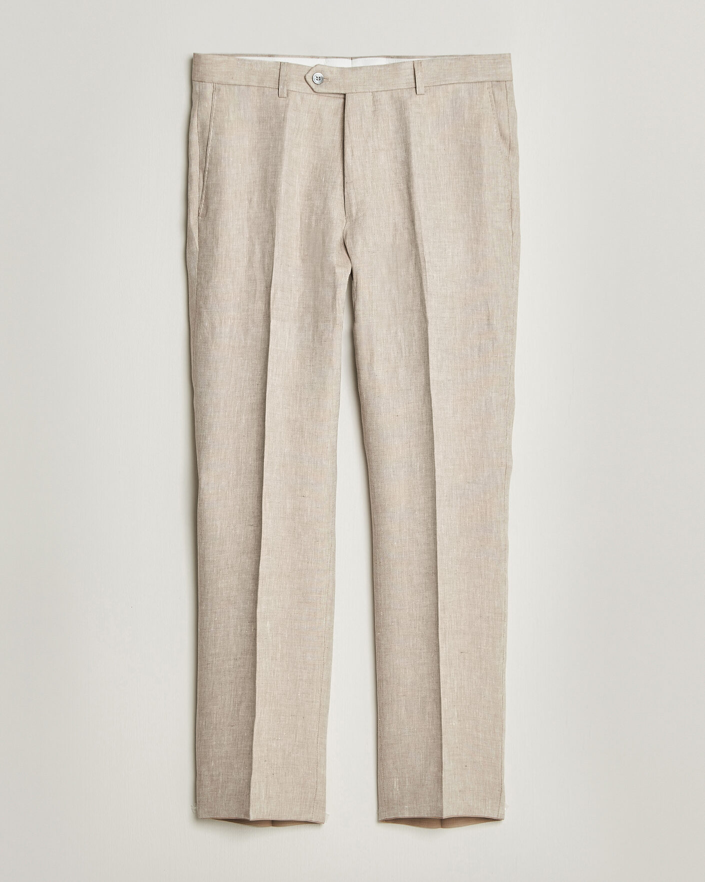 Herr | Byxor | Oscar Jacobson | Dandy Linen Trousers Beige