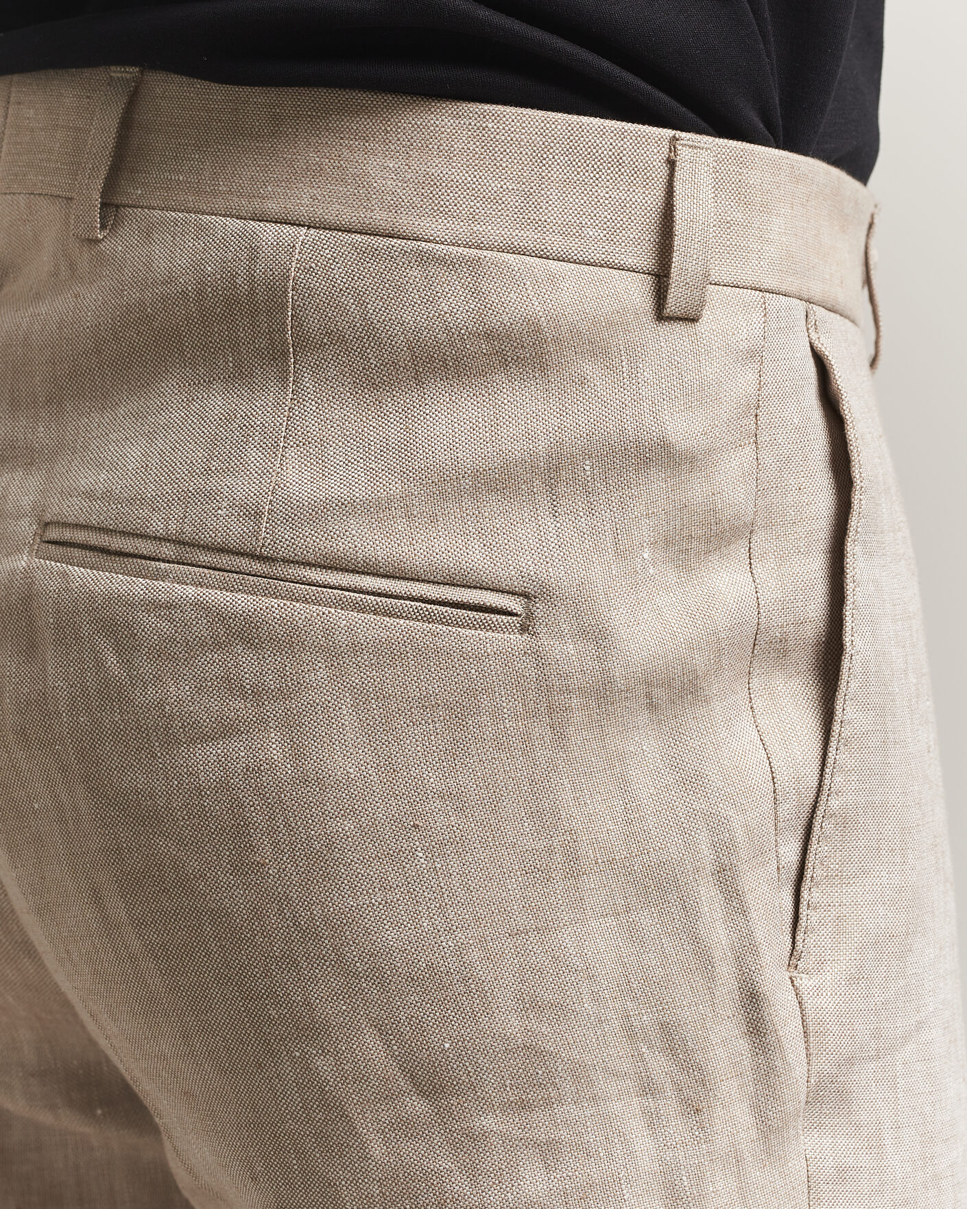 Herr | Byxor | Oscar Jacobson | Dandy Linen Trousers Beige