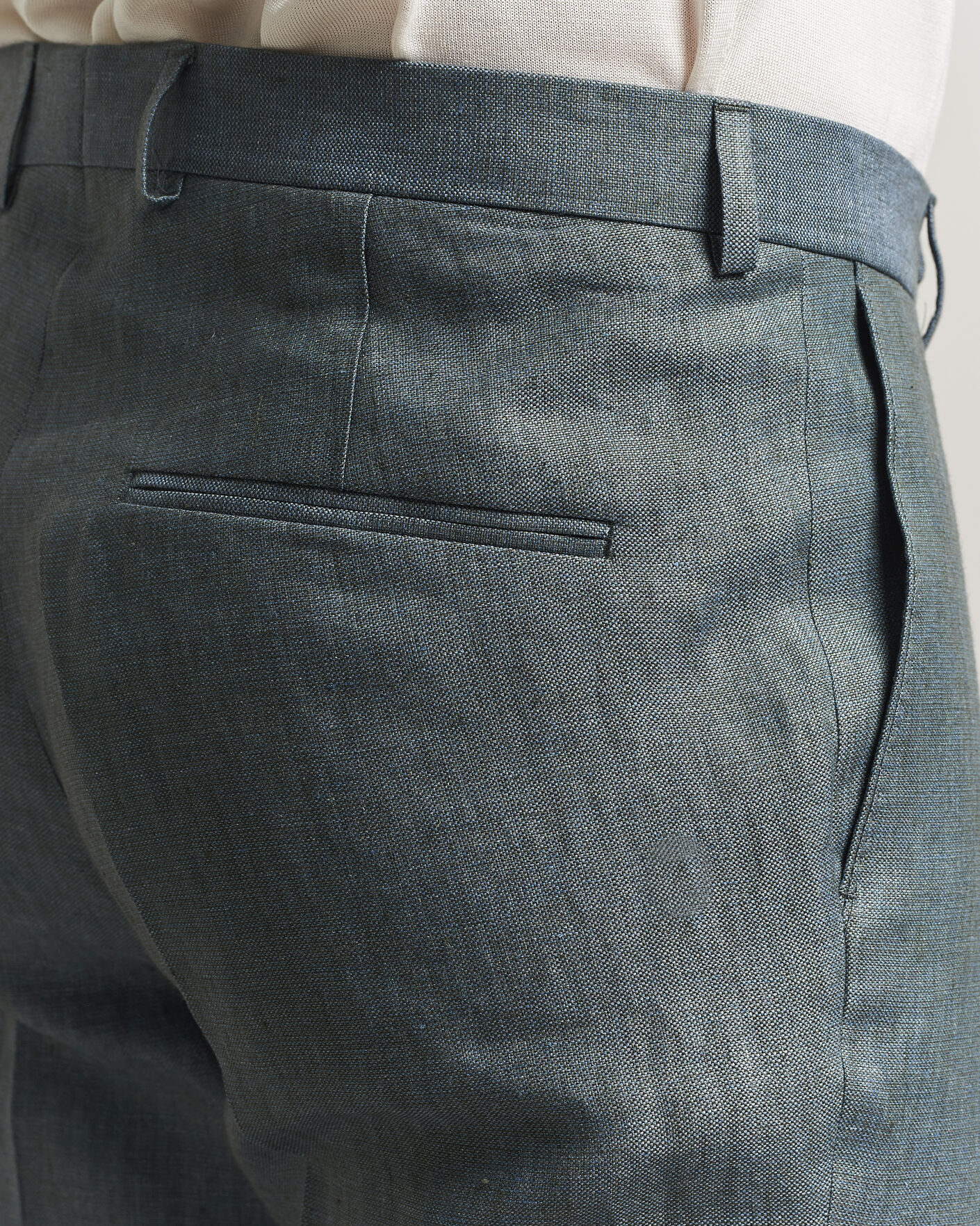 Herr | Byxor | Oscar Jacobson | Dandy Linen Trousers Green