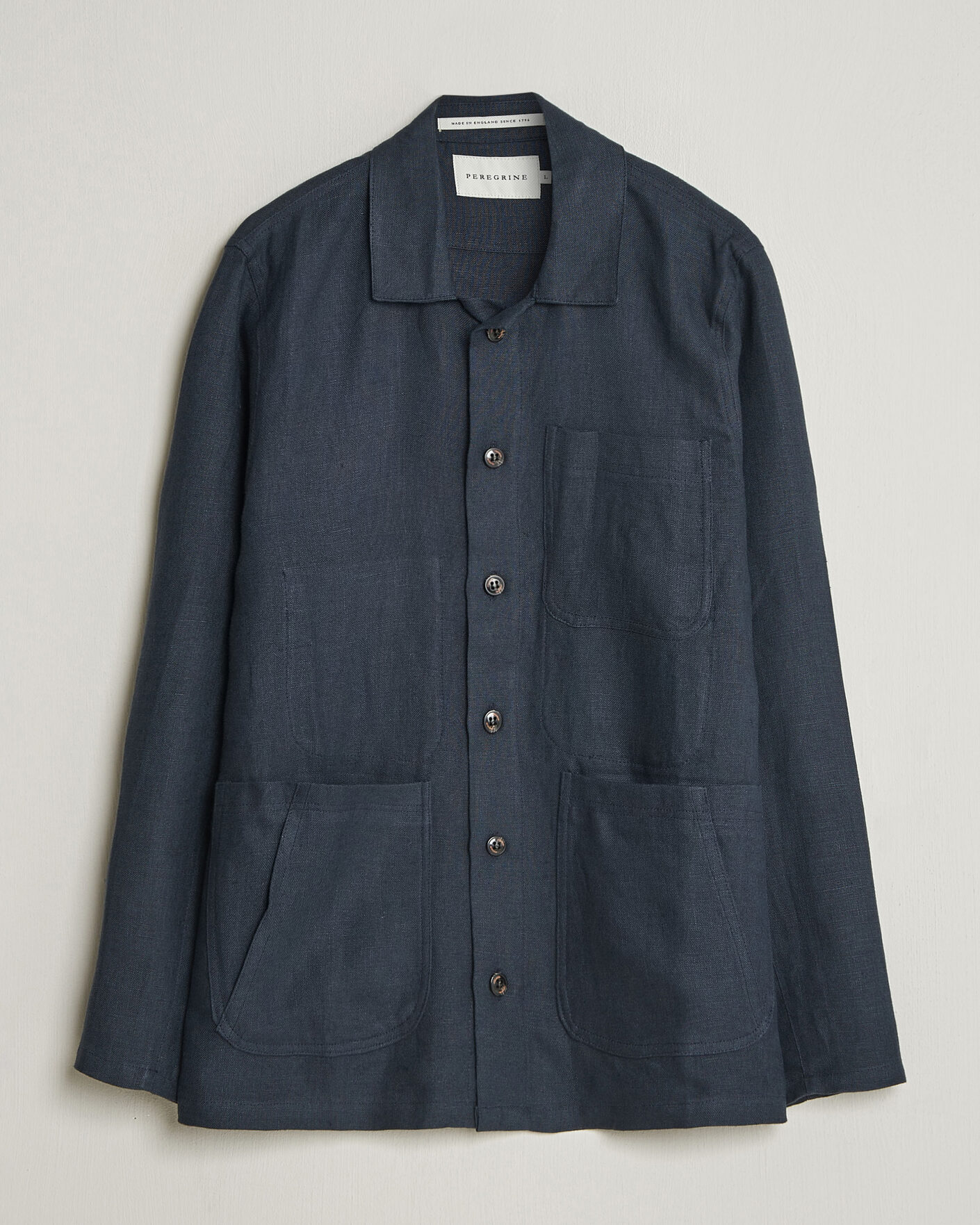 Herr | Skjortor | Peregrine | Windsor Linen Shacket Navy