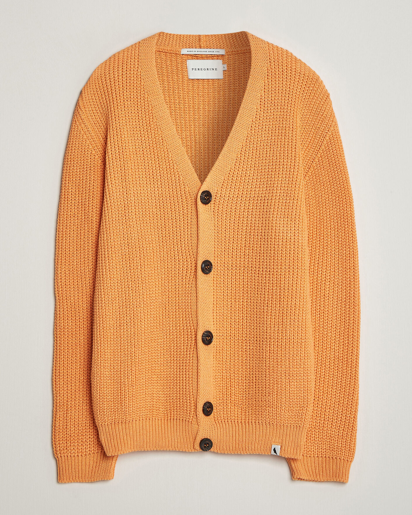 Herr | Tröjor | Peregrine | River Cotton Cardigan Apricot