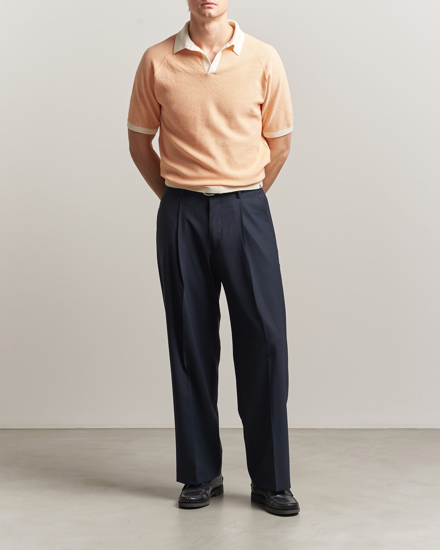 Herr | Pikéer | Peregrine | Lynton Cotton Polo Apricot
