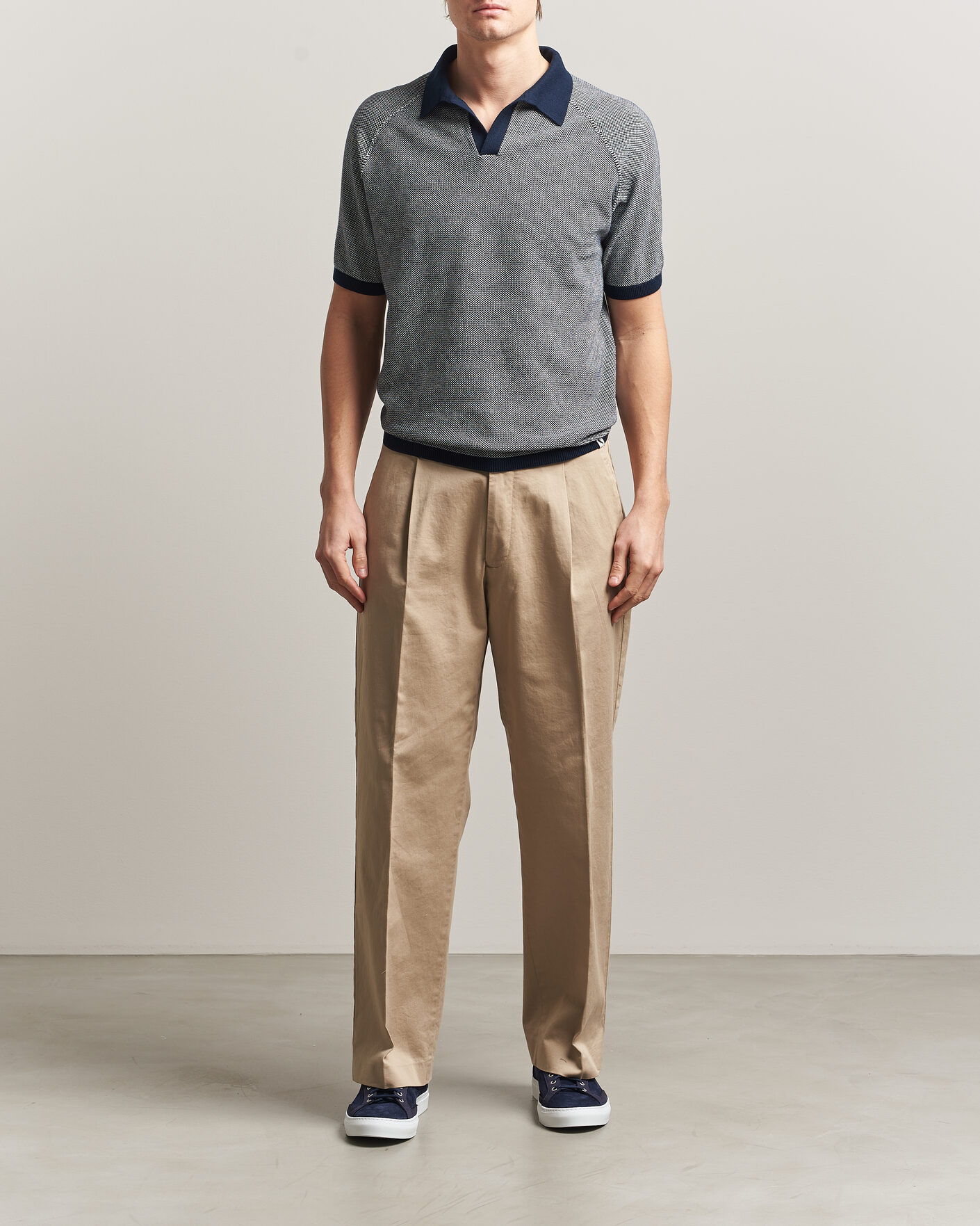 Herr | Pikéer | Peregrine | Lynton Cotton Polo Navy