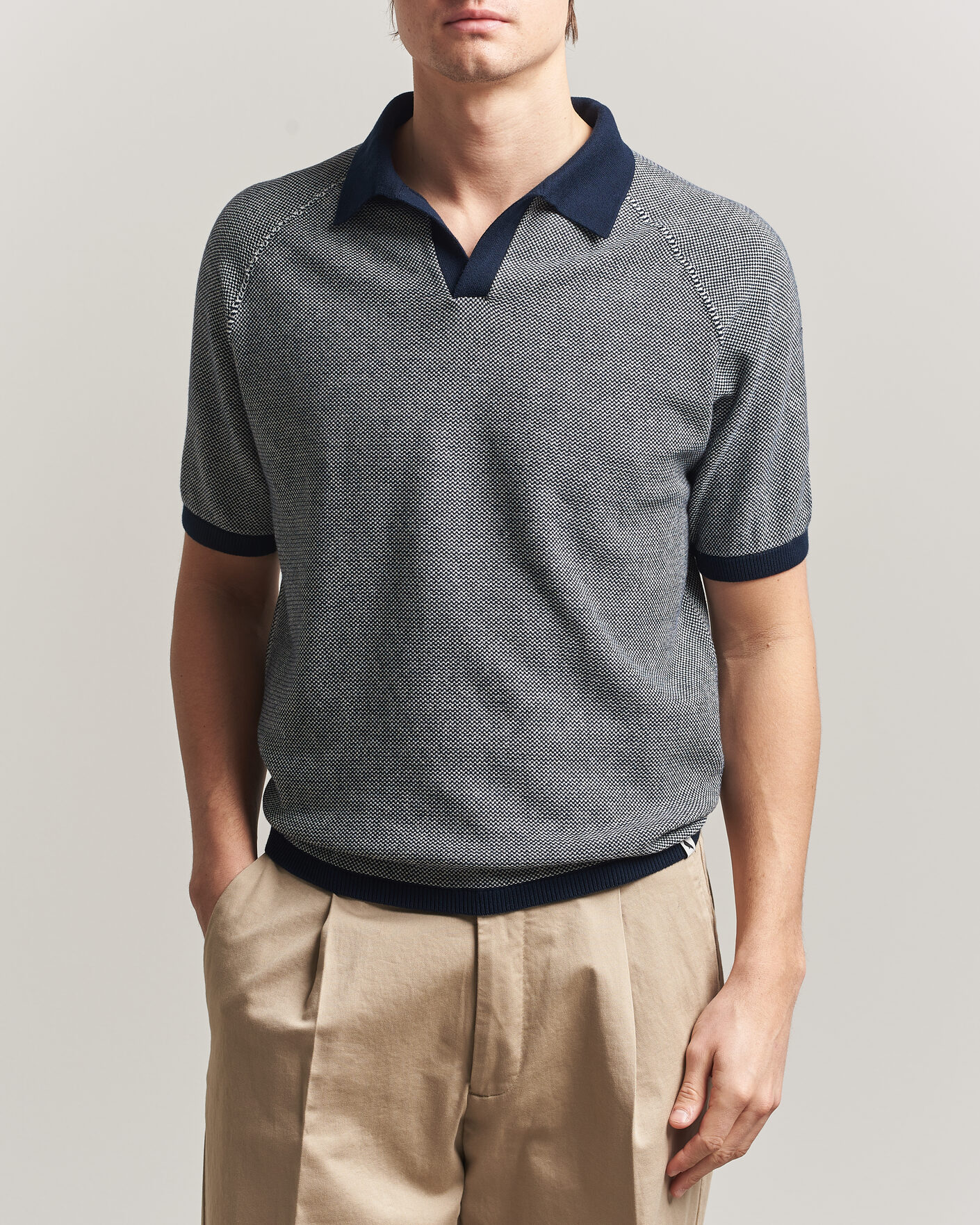 Herr | Pikéer | Peregrine | Lynton Cotton Polo Navy