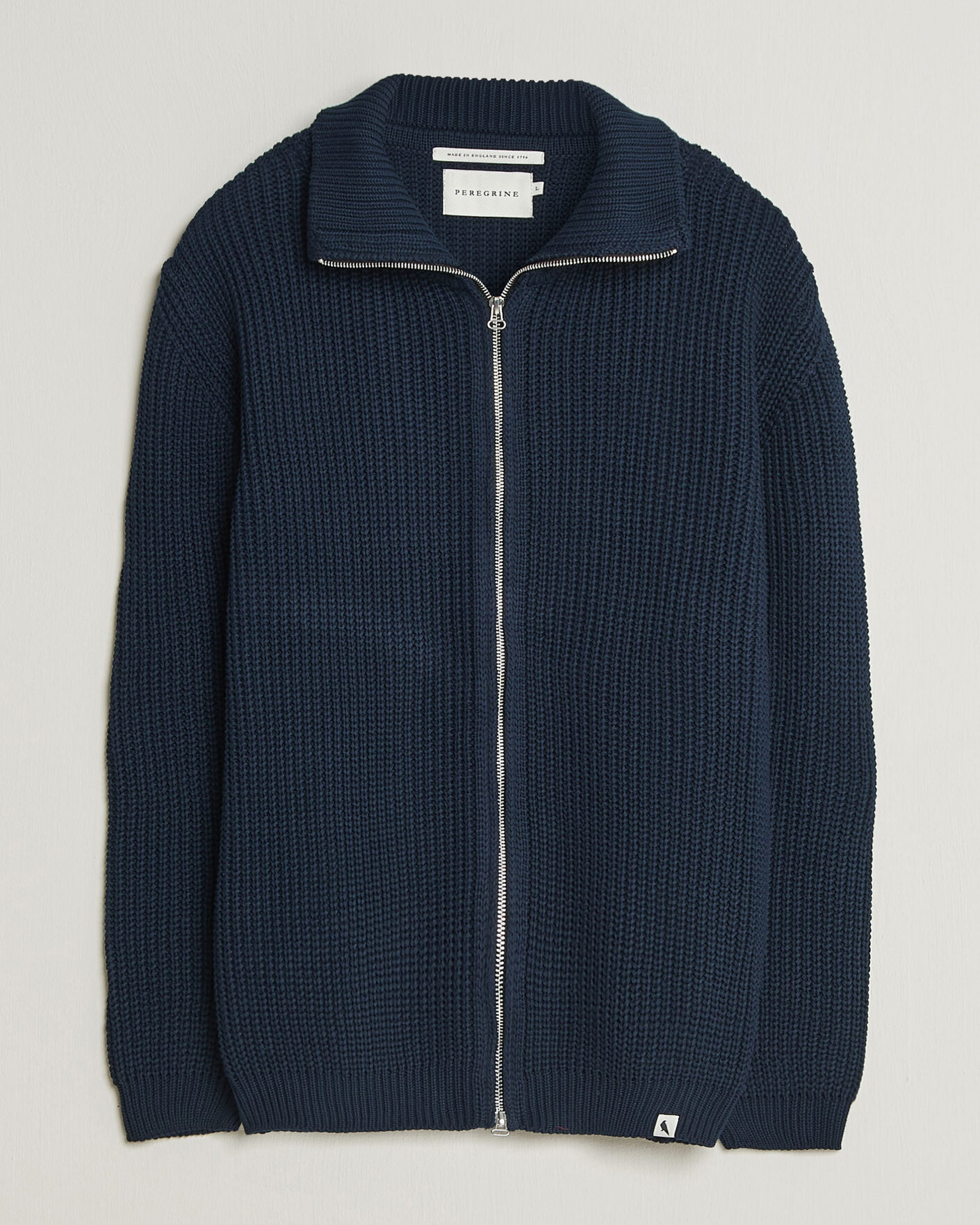 Herr | Tröjor | Peregrine | River Cotton Zip Cardigan Navy