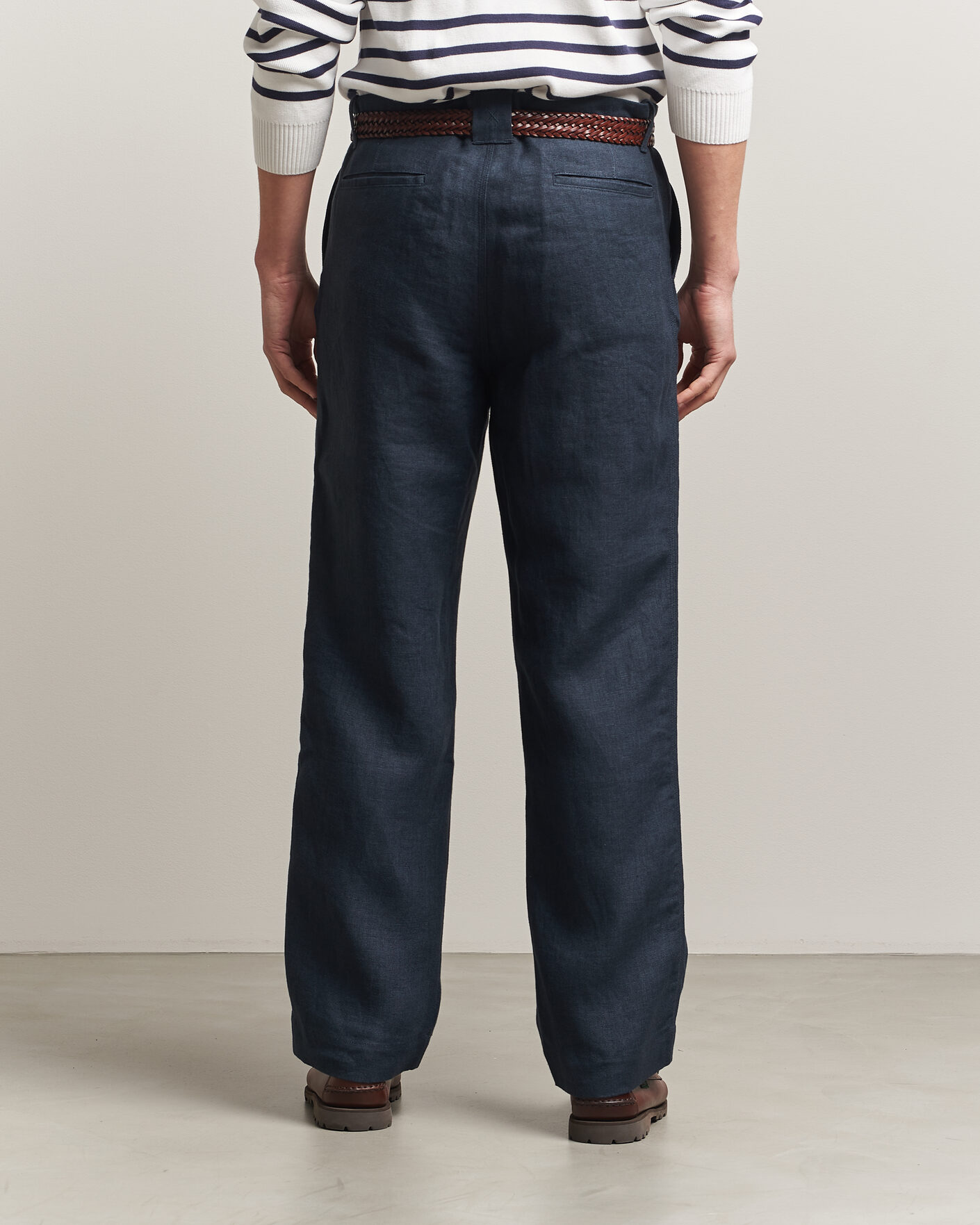 Herr | Byxor | Peregrine | Windsor Linen Trousers Navy