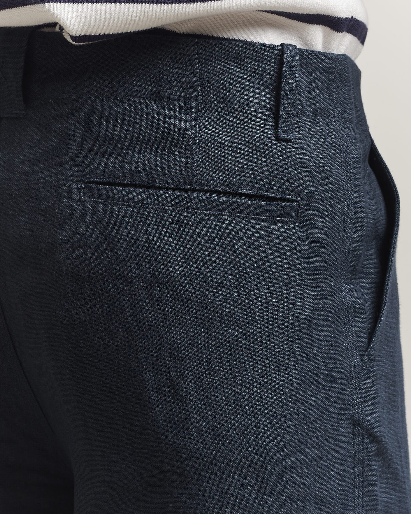 Herr | Byxor | Peregrine | Windsor Linen Trousers Navy