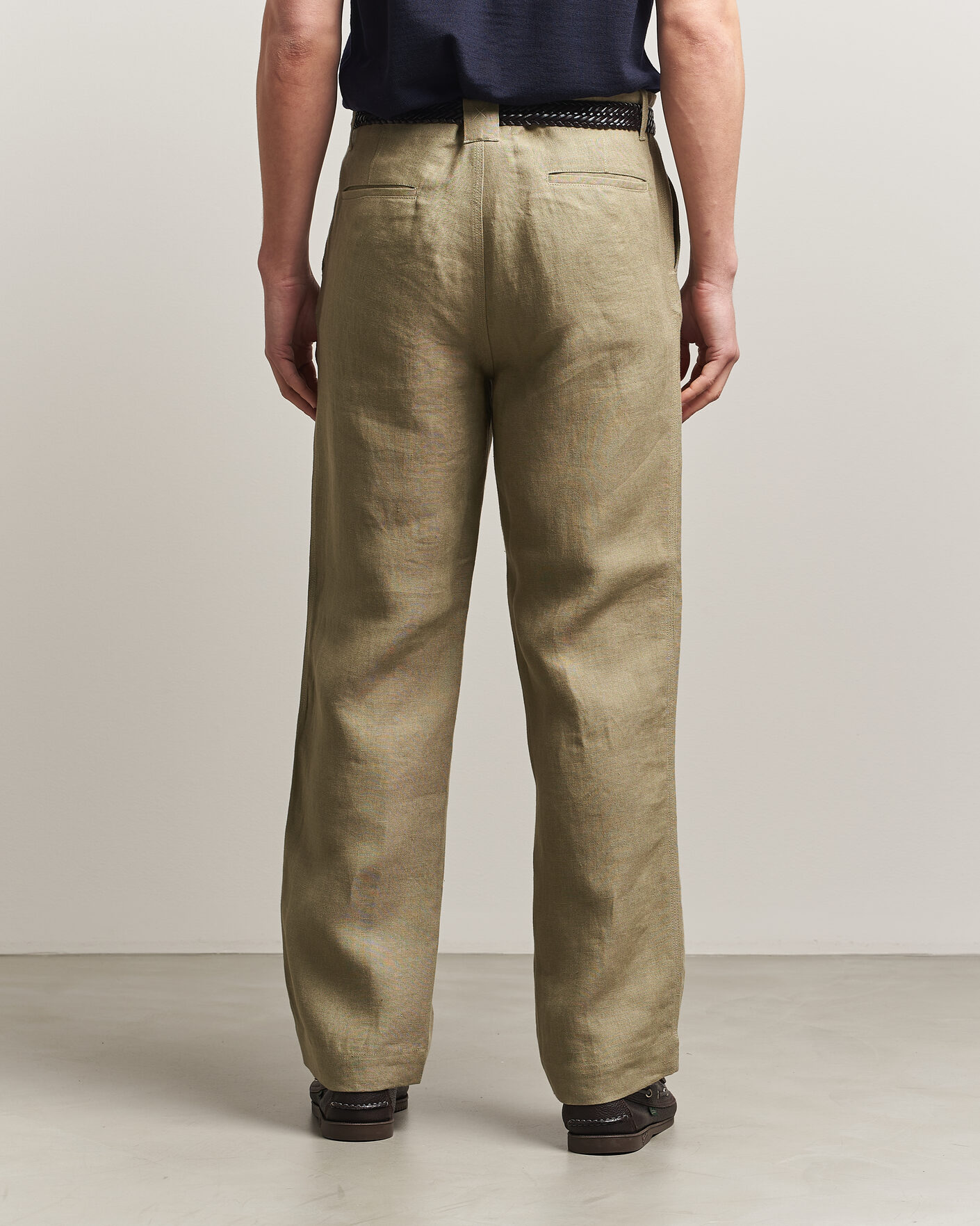Herr | Byxor | Peregrine | Windsor Linen Trousers Sage