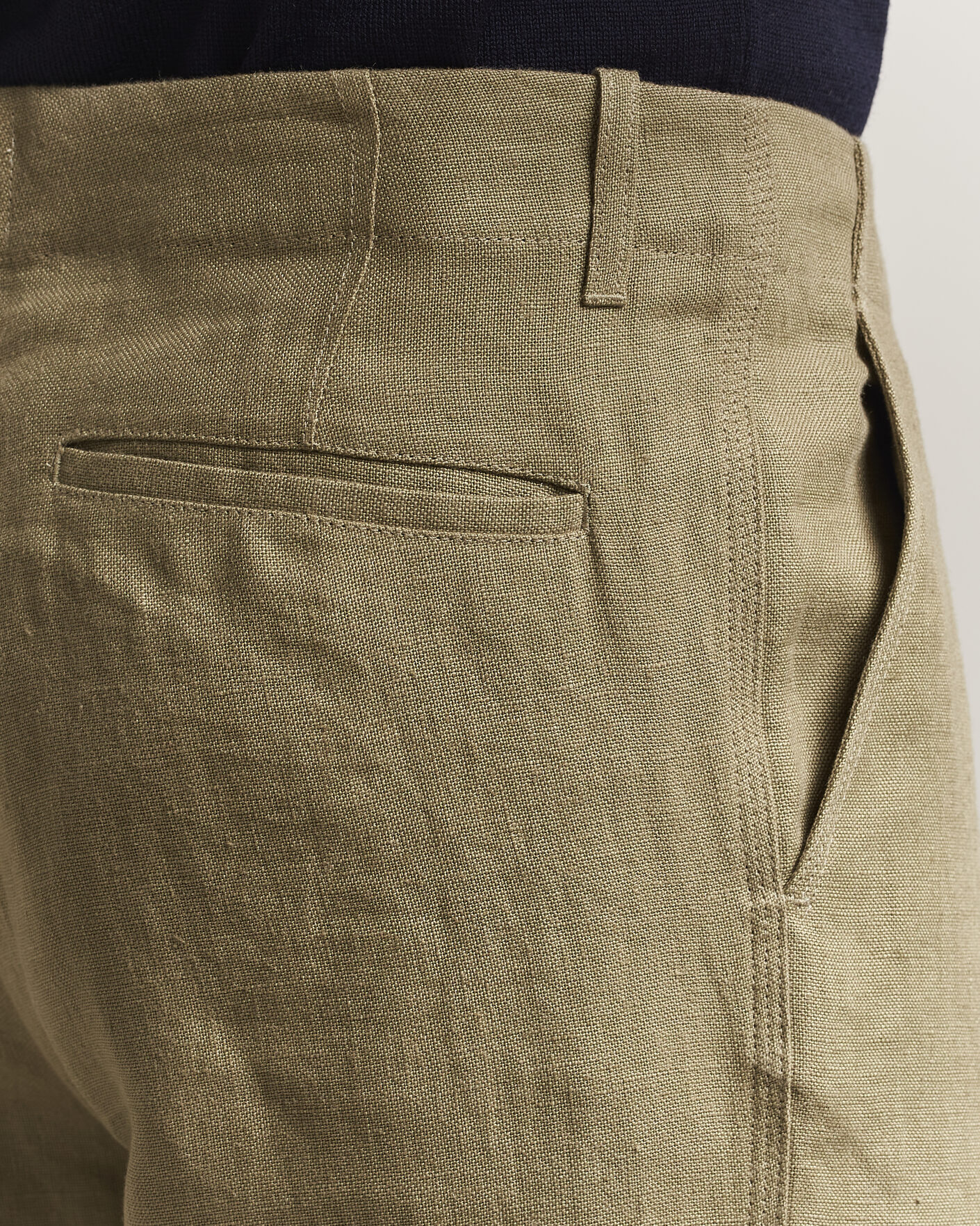 Herr | Byxor | Peregrine | Windsor Linen Trousers Sage