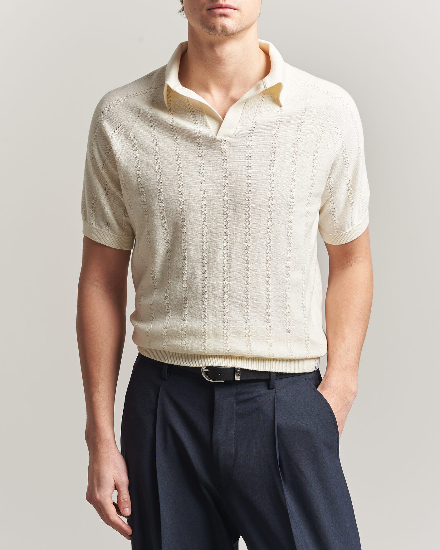 Herr | Pikéer | Peregrine | Alma Cotton Structure Polo White