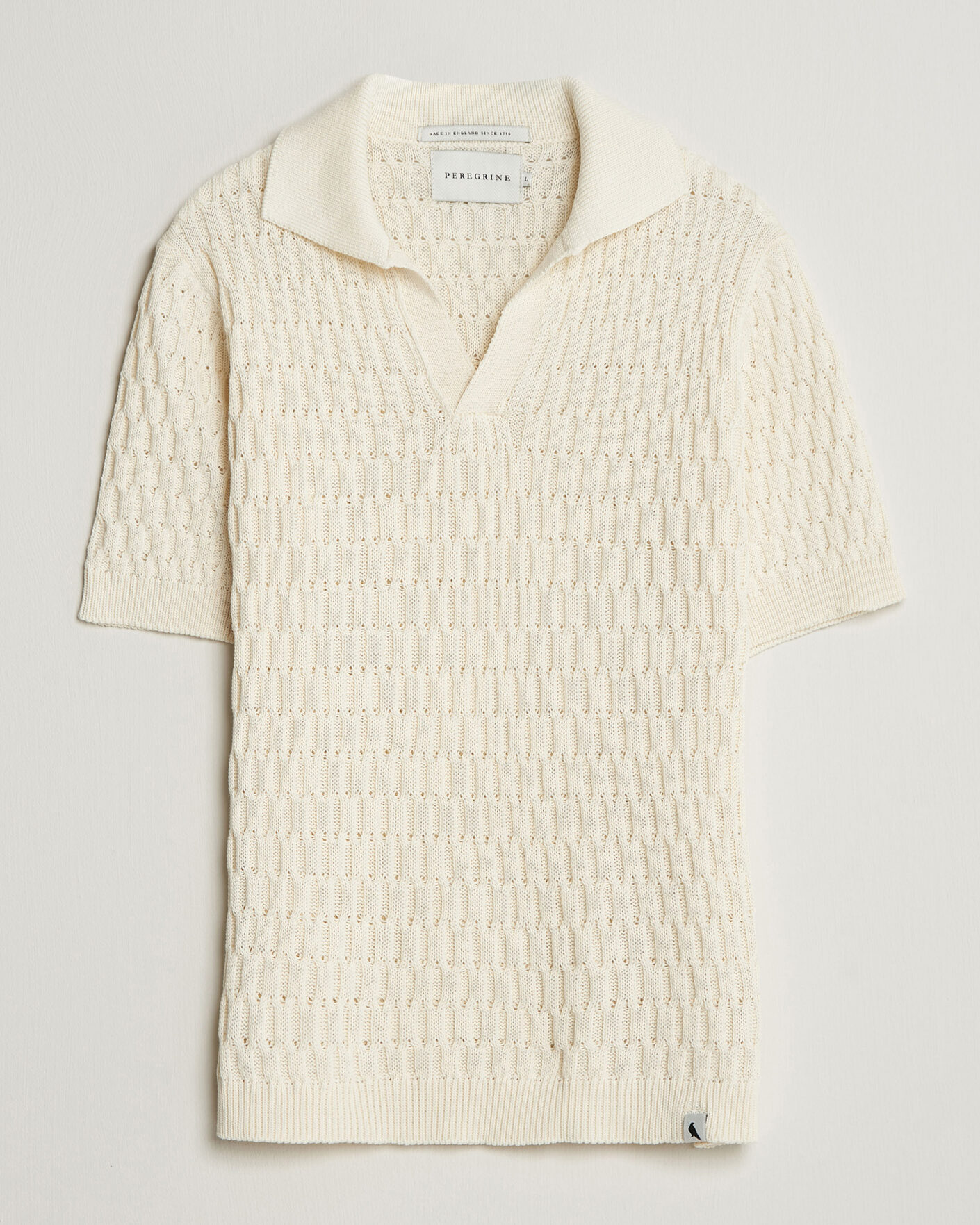 Herr | Pikéer | Peregrine | Cove Knitted Cotton Polo Shirt White