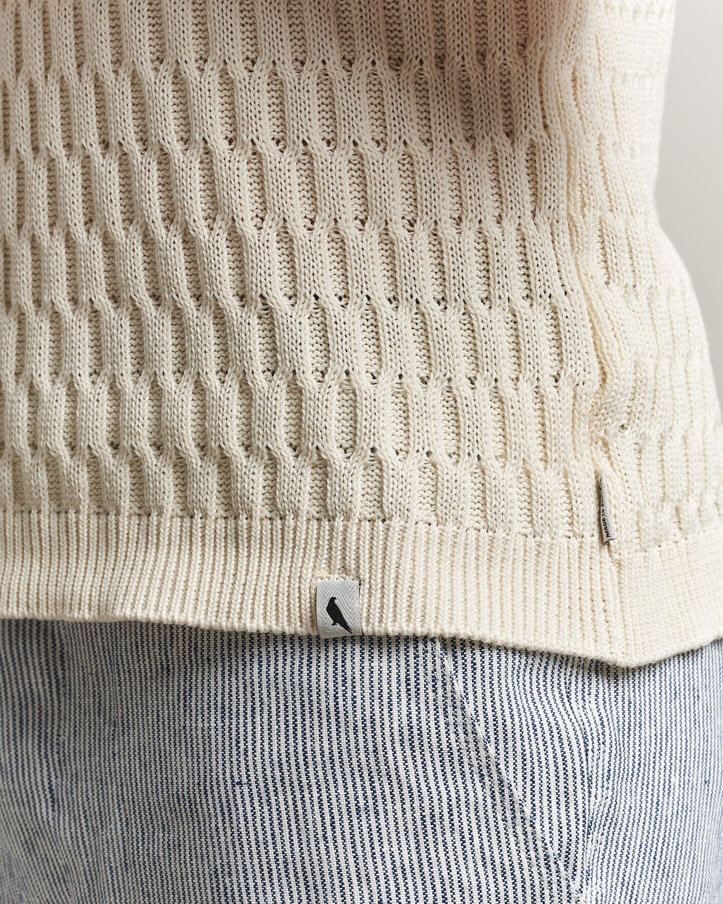 Herr | Pikéer | Peregrine | Cove Knitted Cotton Polo Shirt White