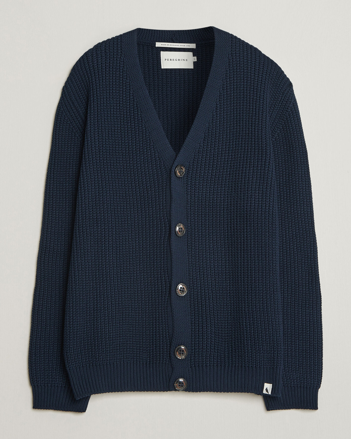 Herr | Tröjor | Peregrine | River Cotton Cardigan Navy