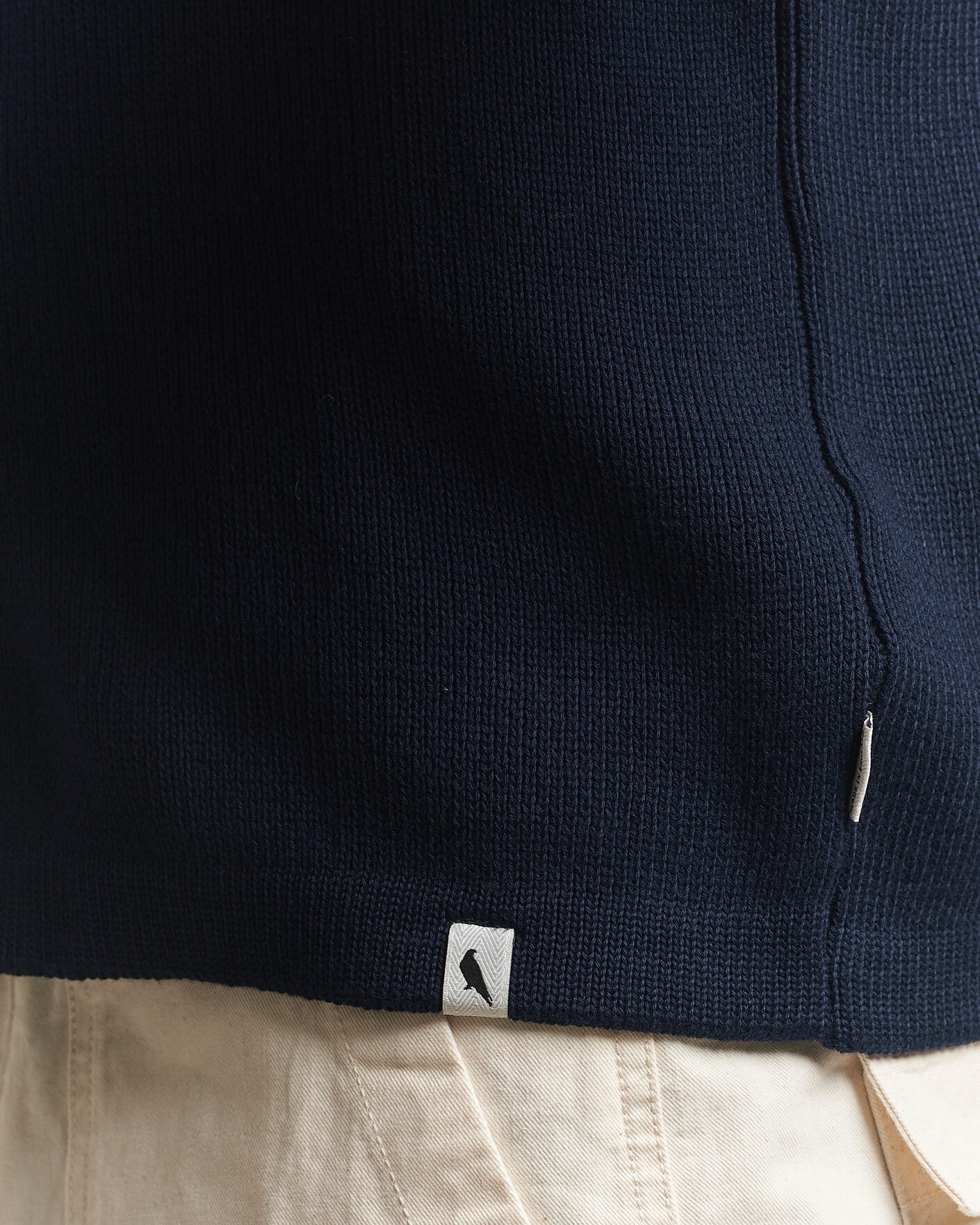Herr | Tröjor | Peregrine | River Knitted Cotton Schacket Navy