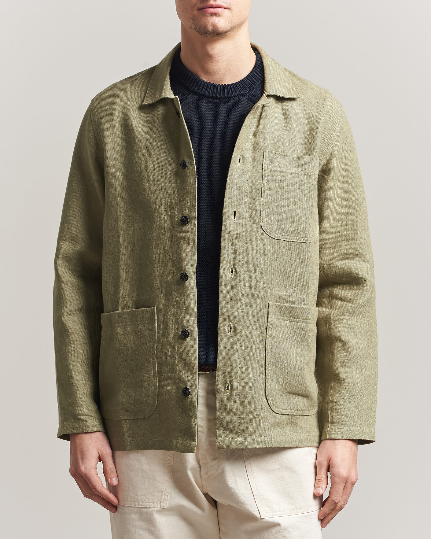 Herr | Skjortor | Peregrine | Windsor Linen Shacket Khaki