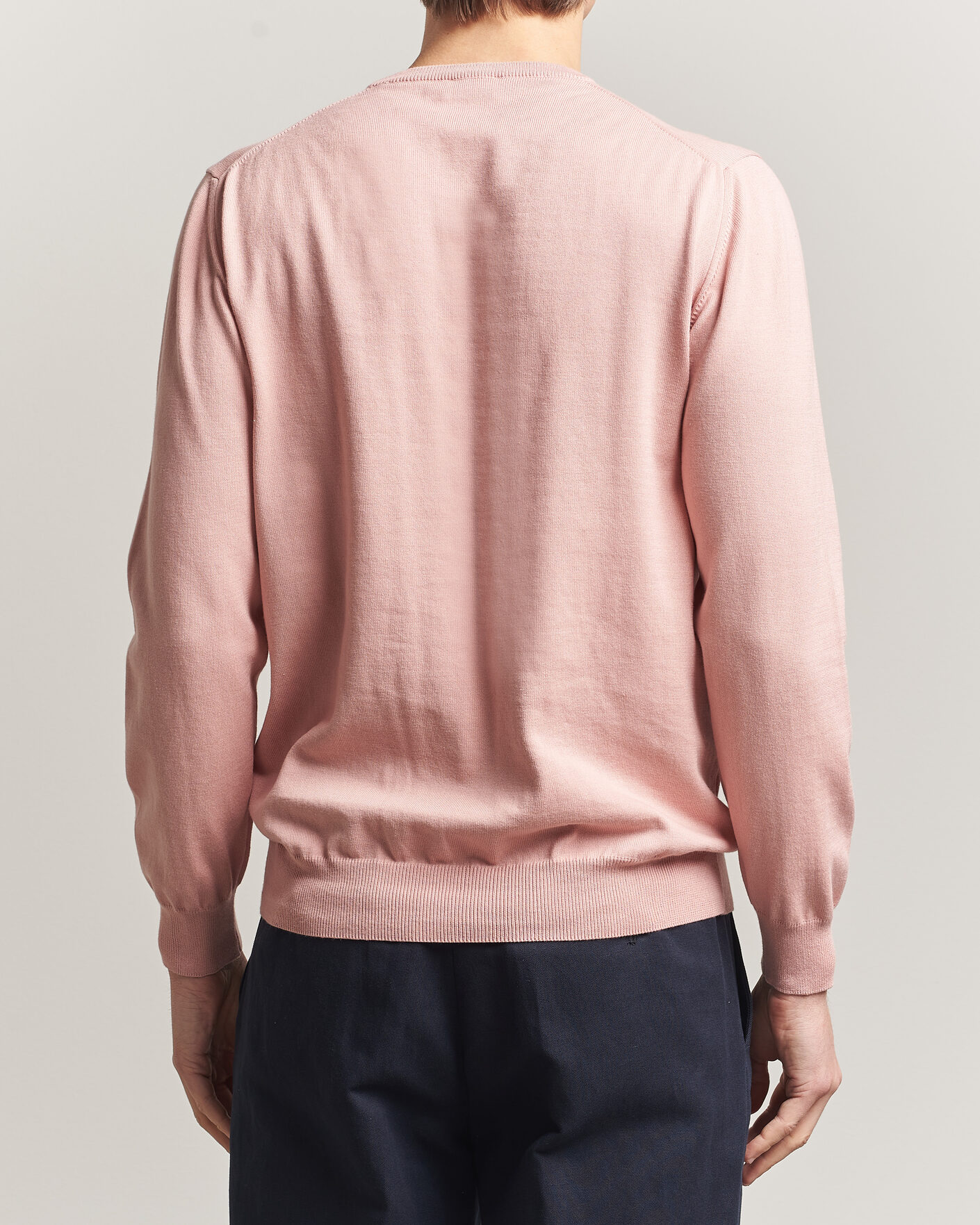 Herr | Tröjor | Morgano | Supersoft Egyptian Cotton Crew Neck Soft Pink
