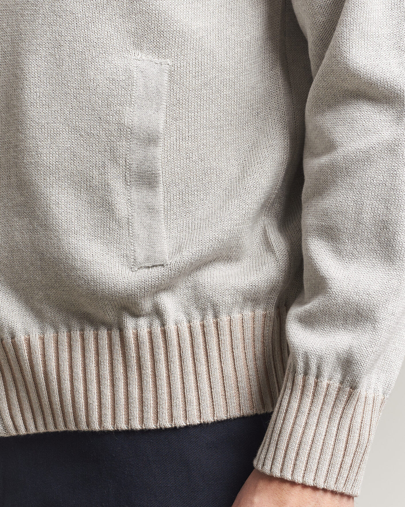 Herr | Tröjor | Morgano | Cotton/Cashmere Knitted Cardigan Light Grey