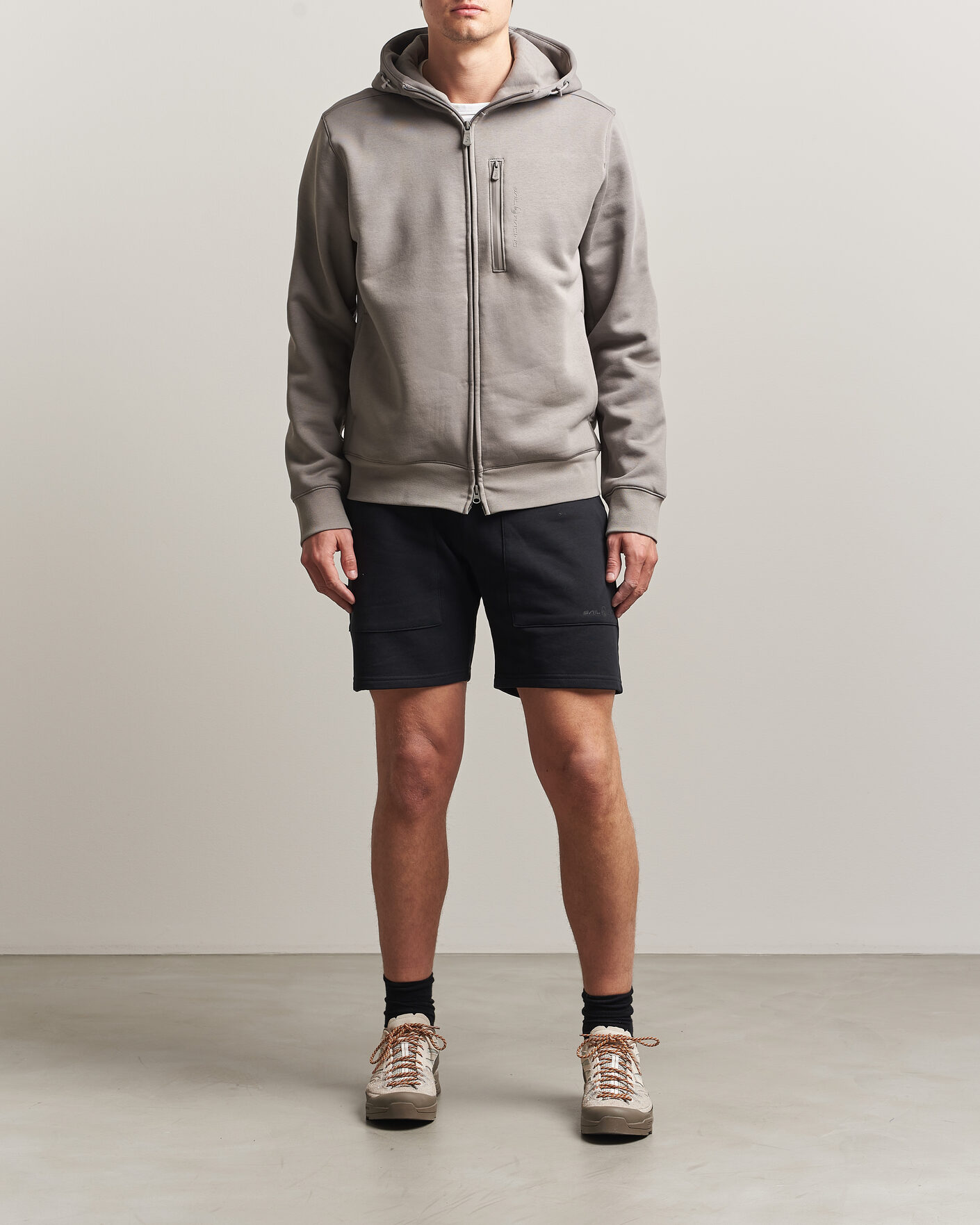 Herr | Tröjor | Sail Racing | Bowman Monochrome Full Zip Hoodie Oyster