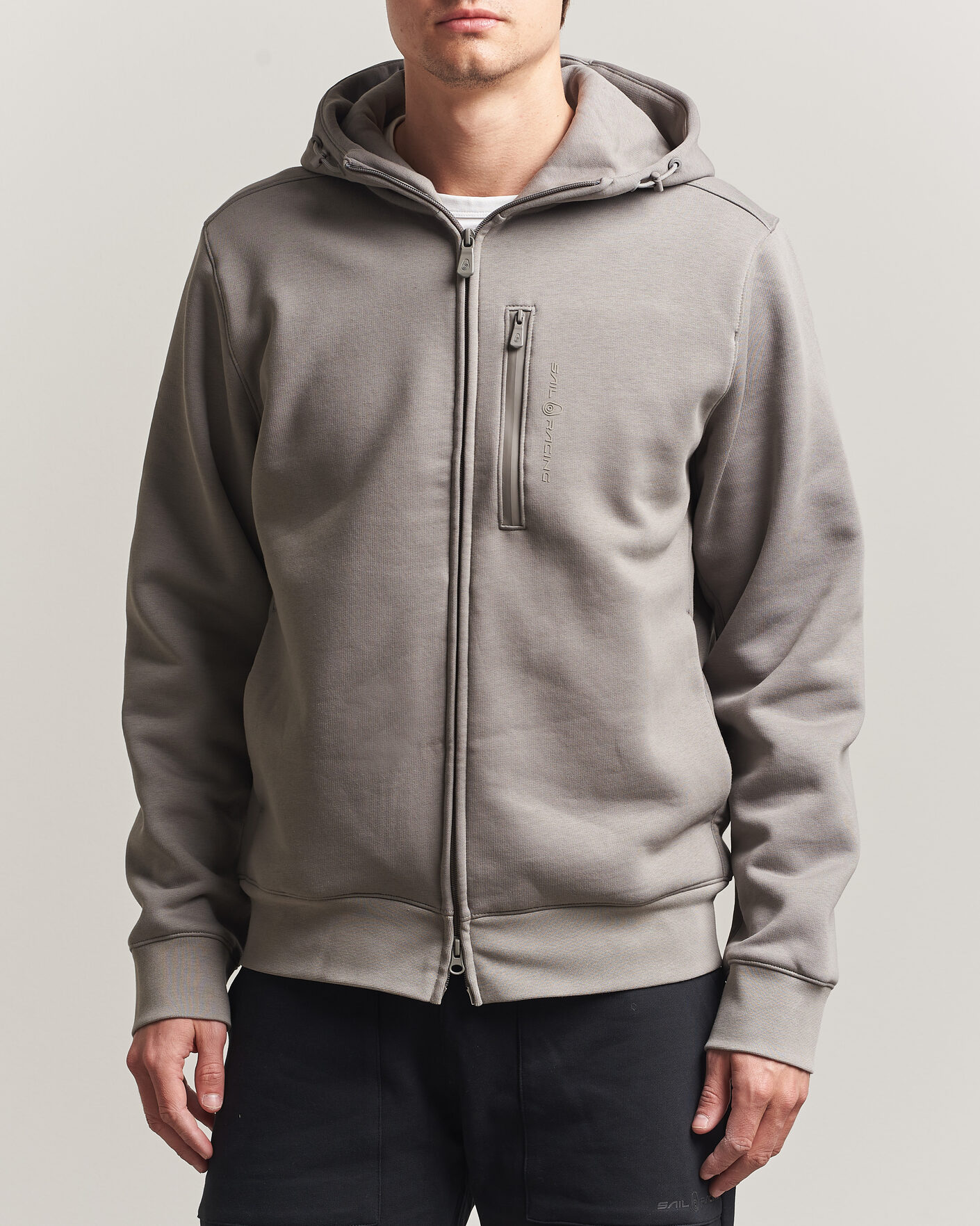 Herr | Tröjor | Sail Racing | Bowman Monochrome Full Zip Hoodie Oyster