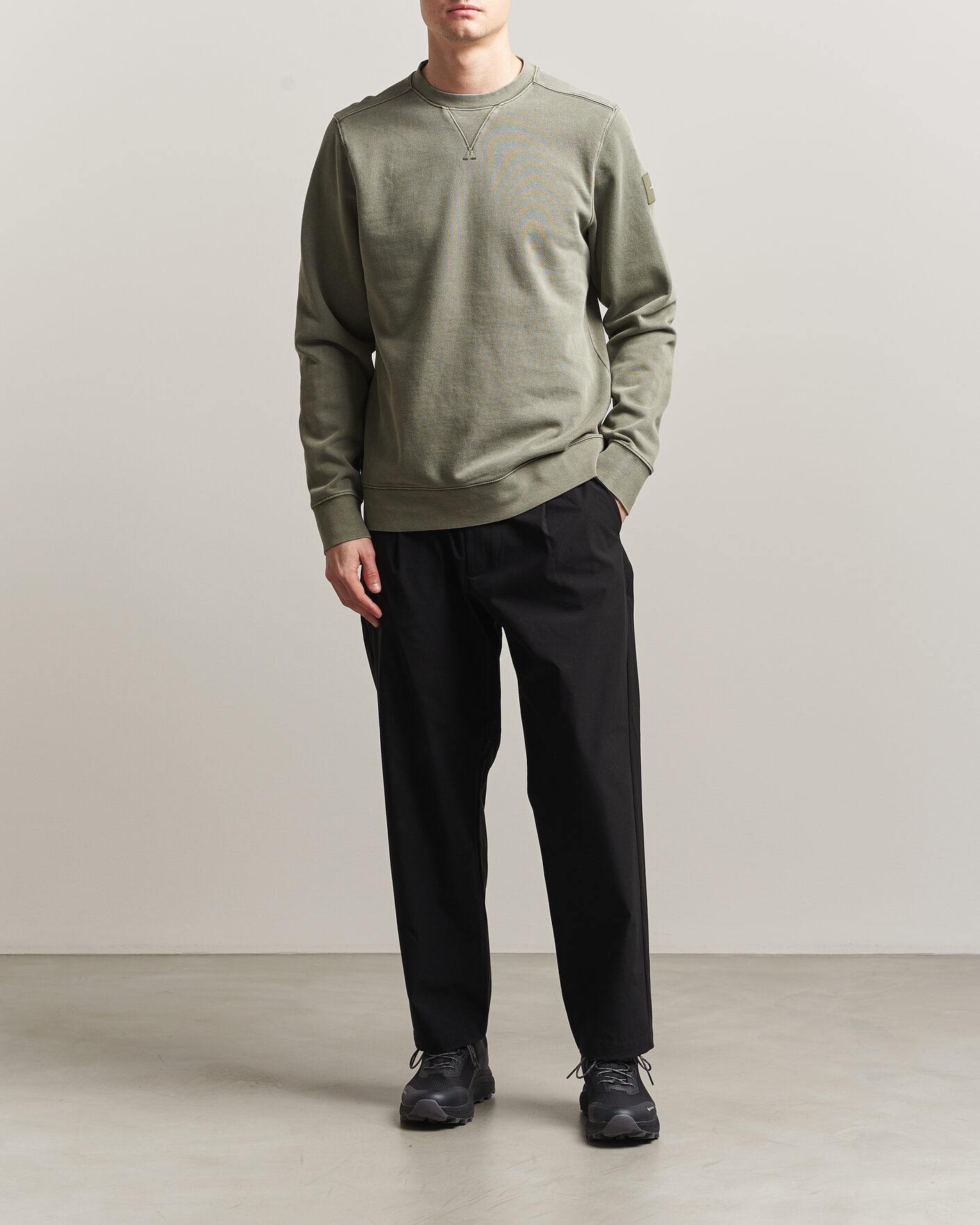 Herr | Tröjor | Sail Racing | Wind Pigment Dyed Sweatshirt Mud Green