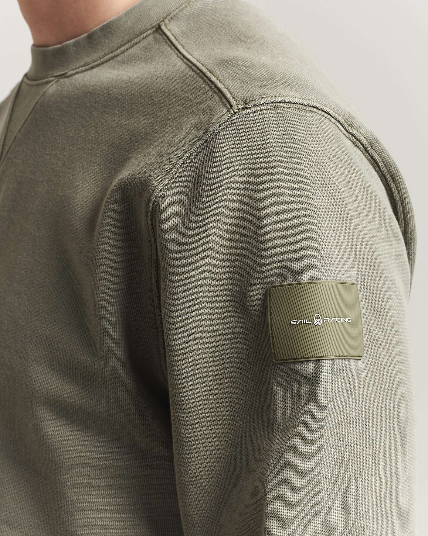 Herr | Tröjor | Sail Racing | Wind Pigment Dyed Sweatshirt Mud Green