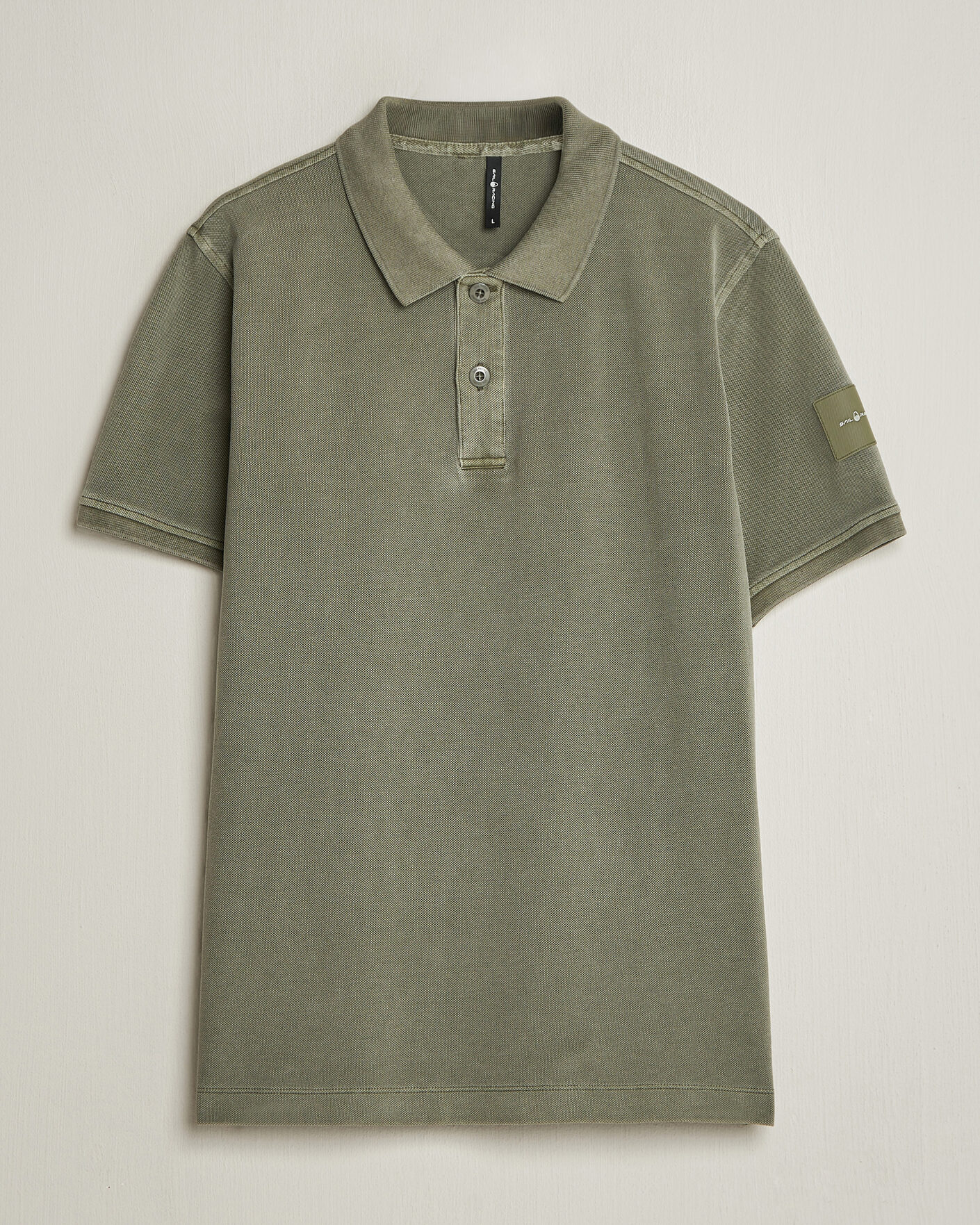Herr | Pikéer | Sail Racing | Wind Pigment Dyed Polo Mud Green