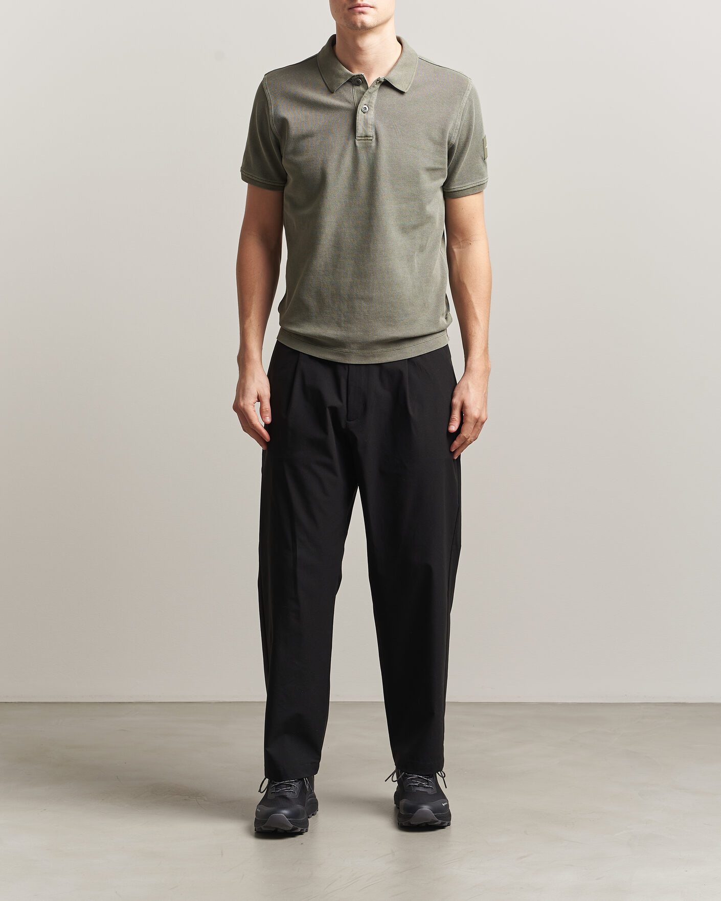 Herr | Pikéer | Sail Racing | Wind Pigment Dyed Polo Mud Green