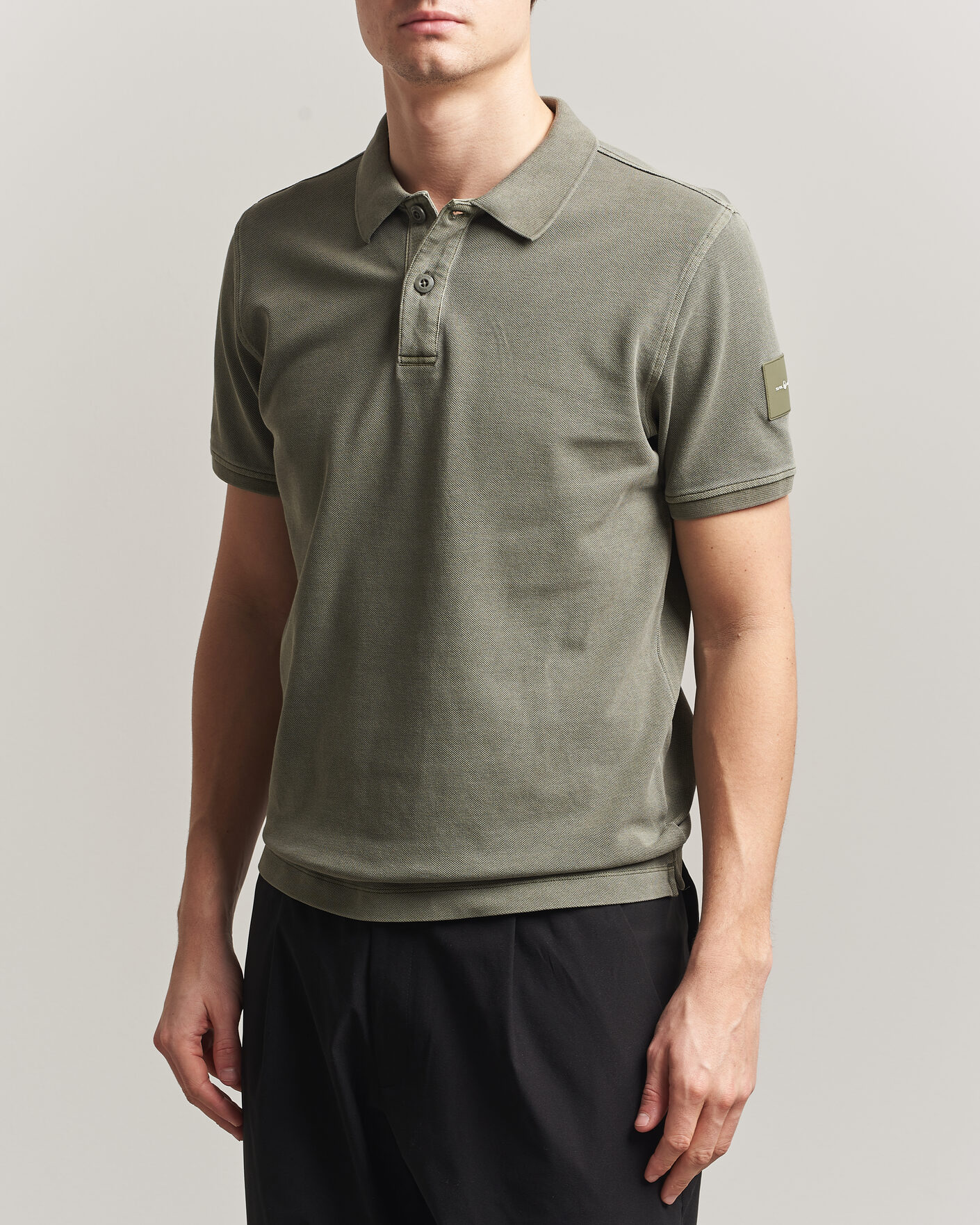 Herr | Pikéer | Sail Racing | Wind Pigment Dyed Polo Mud Green