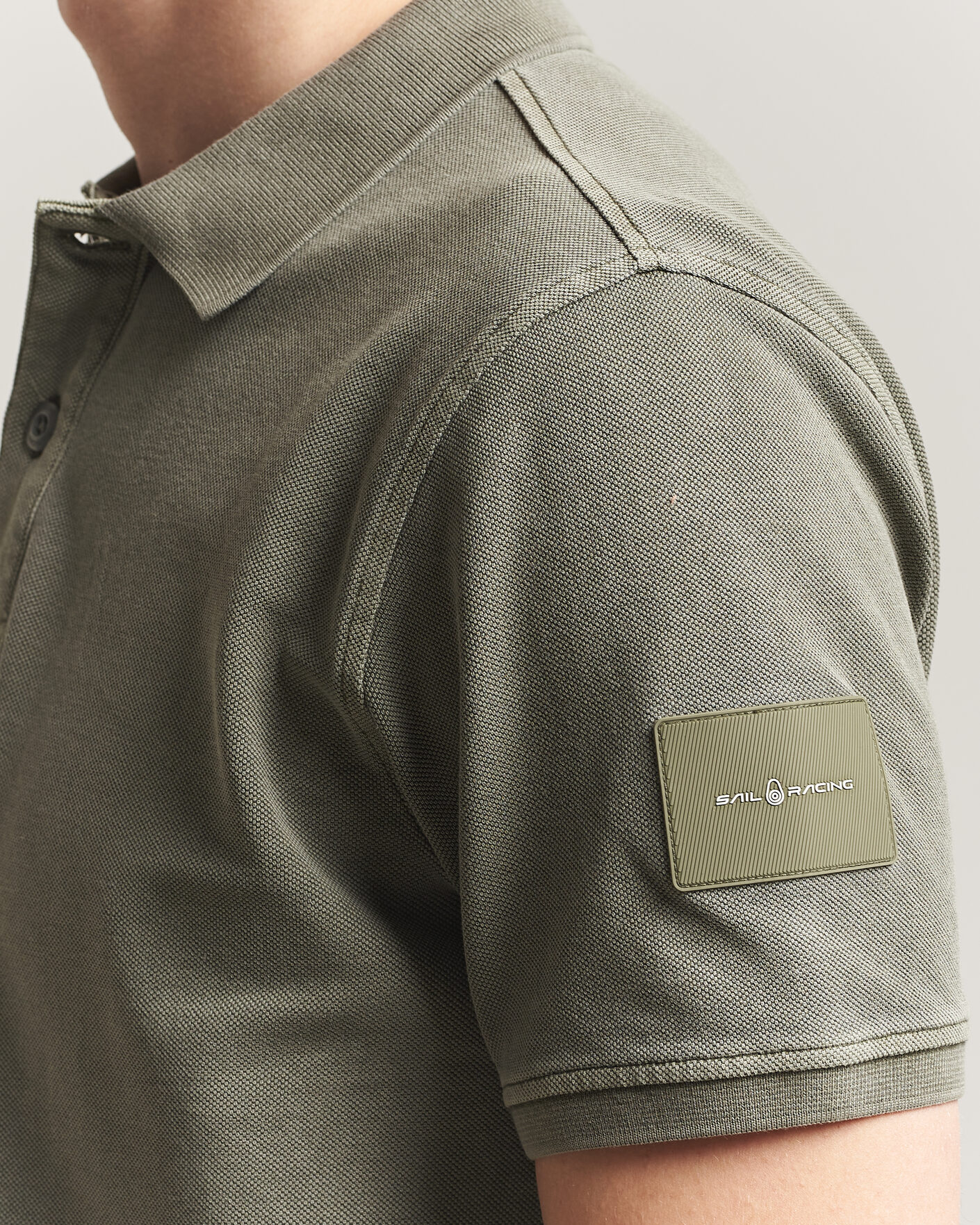 Herr | Pikéer | Sail Racing | Wind Pigment Dyed Polo Mud Green