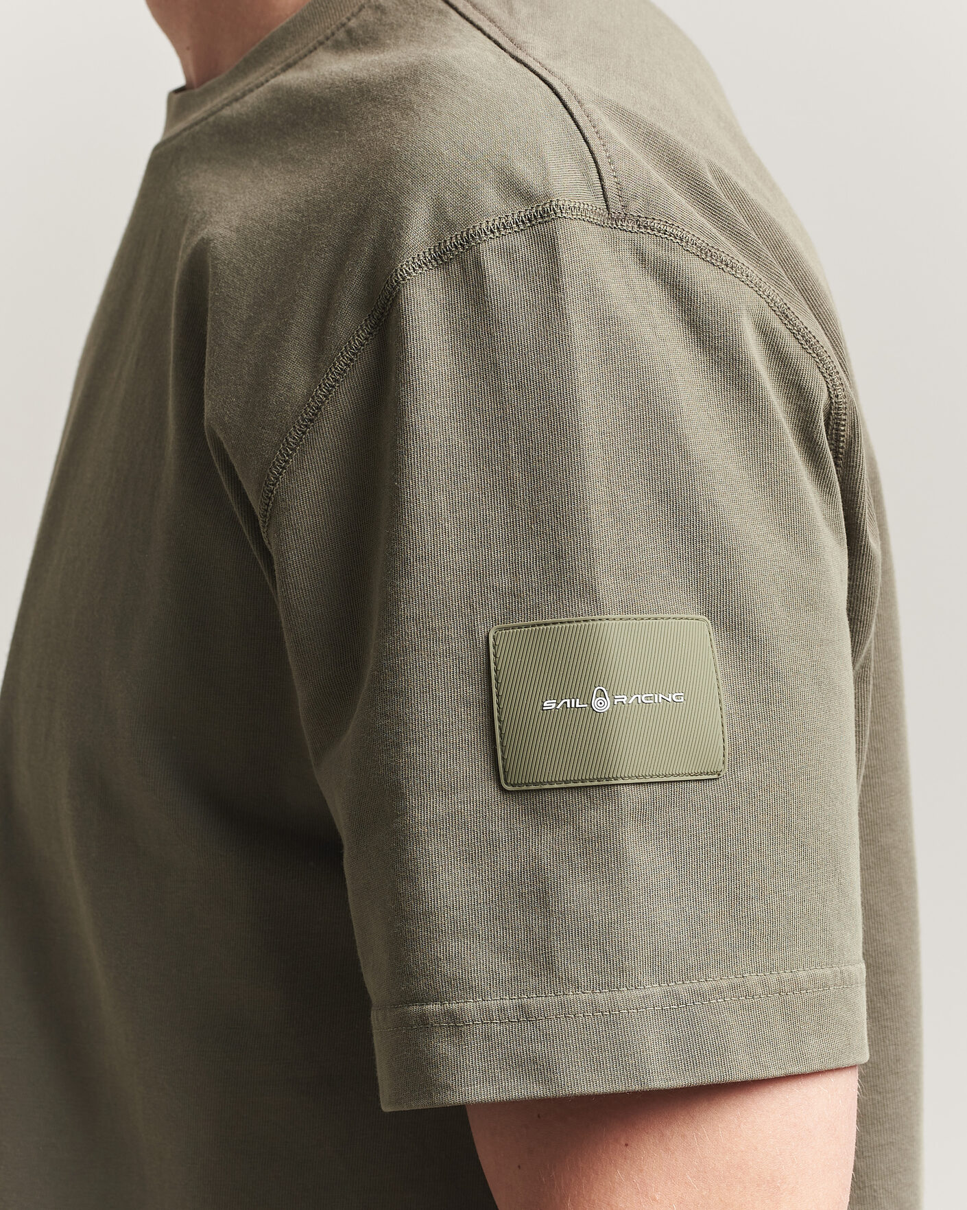 Herr | T-Shirts | Sail Racing | Wind Pigment Dyed T-Shirt Mud Green