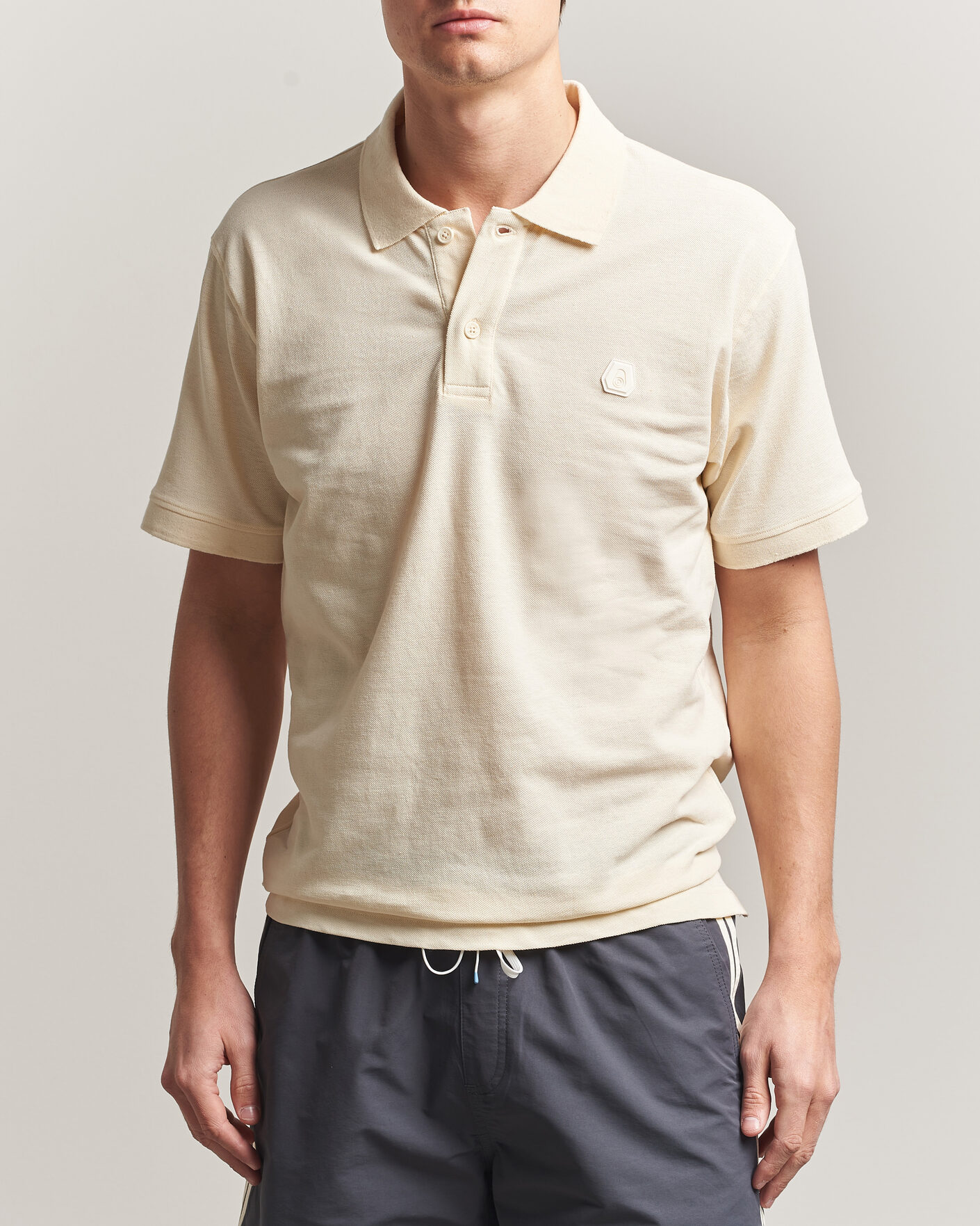 Herr | Pikéer | Sail Racing | Tornado Cotton/Linen Pique Polo Off White