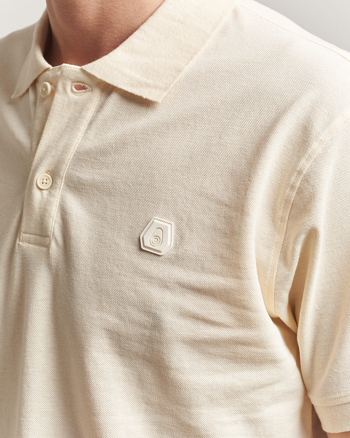 Herr | Pikéer | Sail Racing | Tornado Cotton/Linen Pique Polo Off White