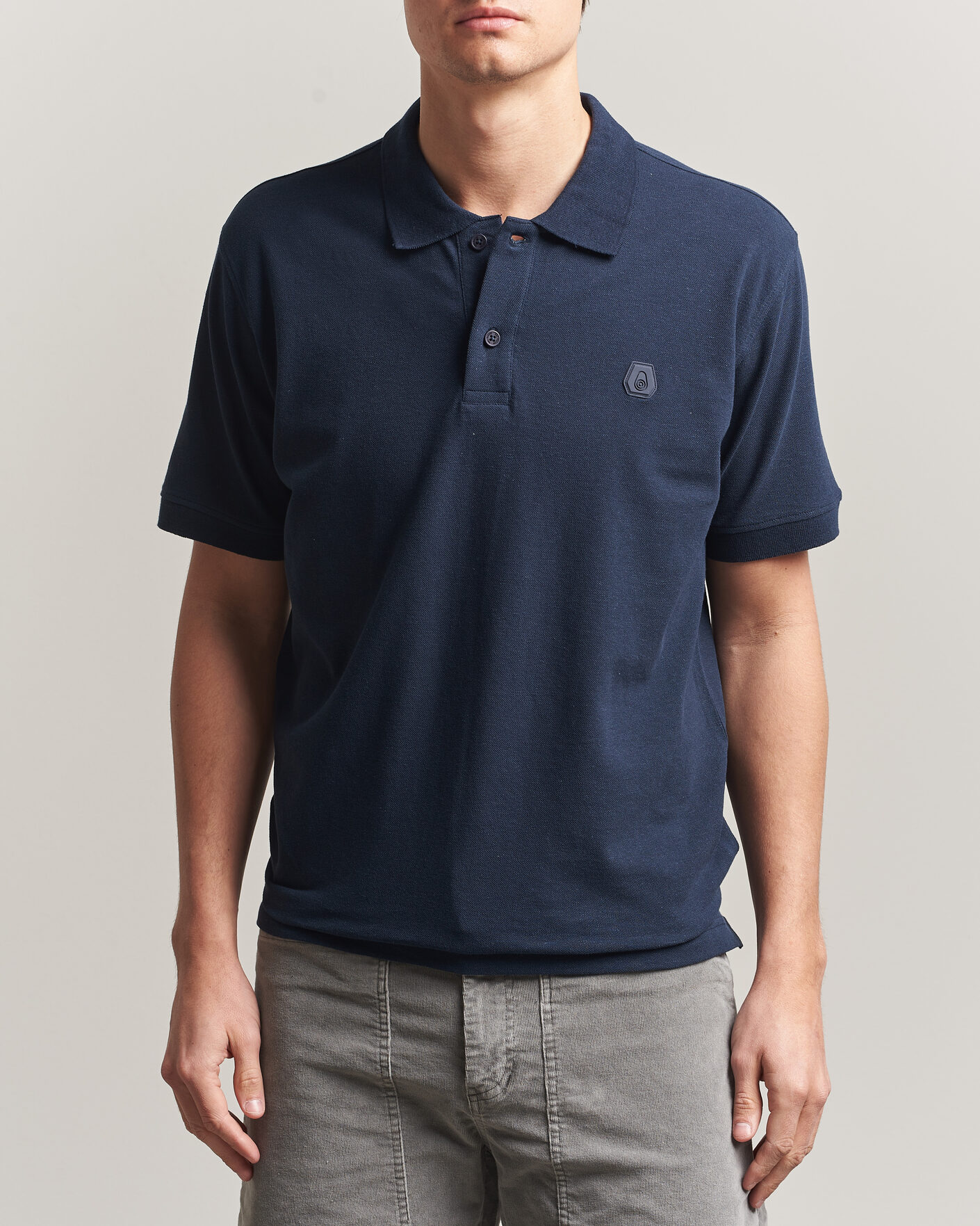 Herr | Pikéer | Sail Racing | Tornado Cotton/Linen Pique Polo Navy