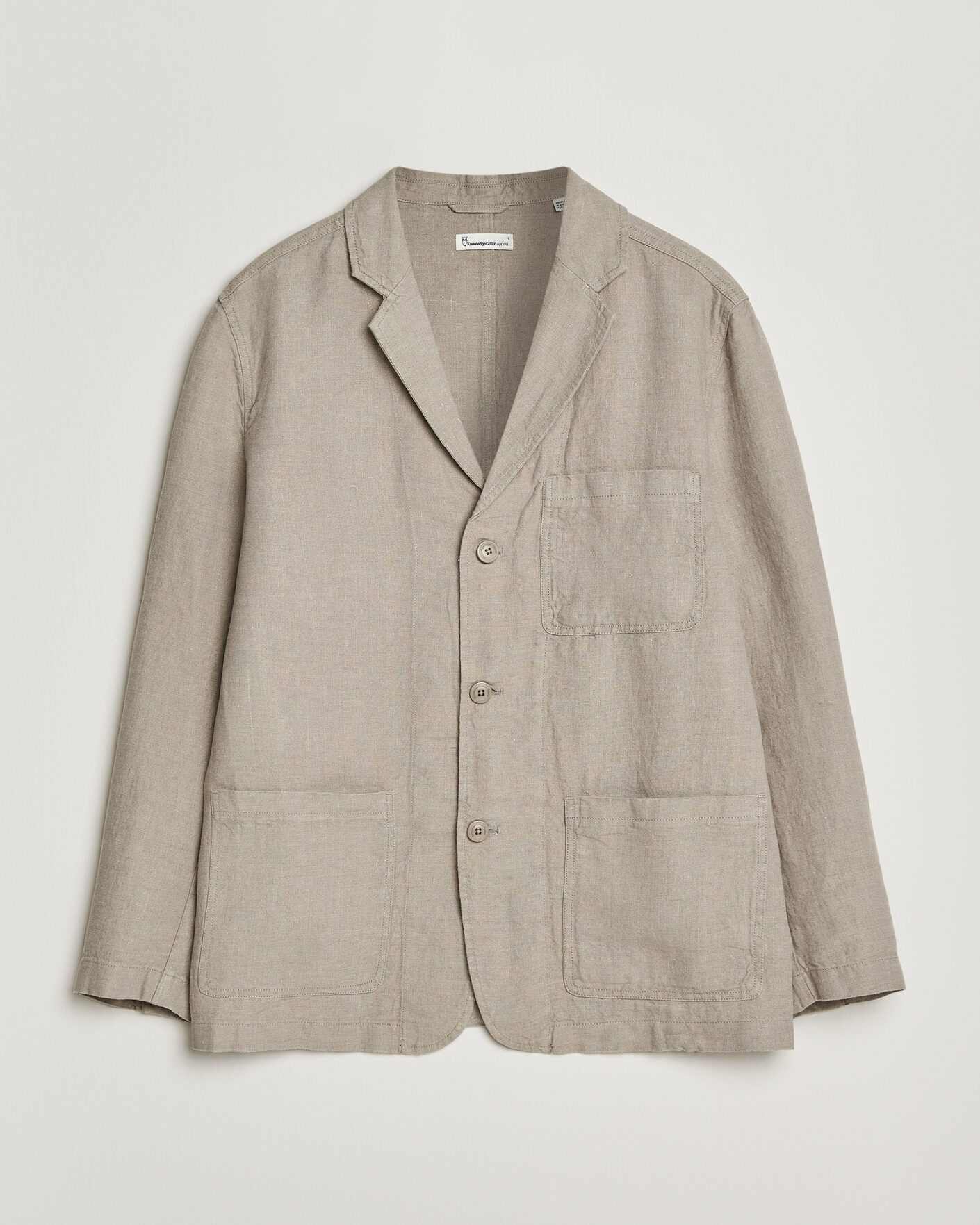 Herr | Kavajer | KnowledgeCotton Apparel | Linen Blazer Twill