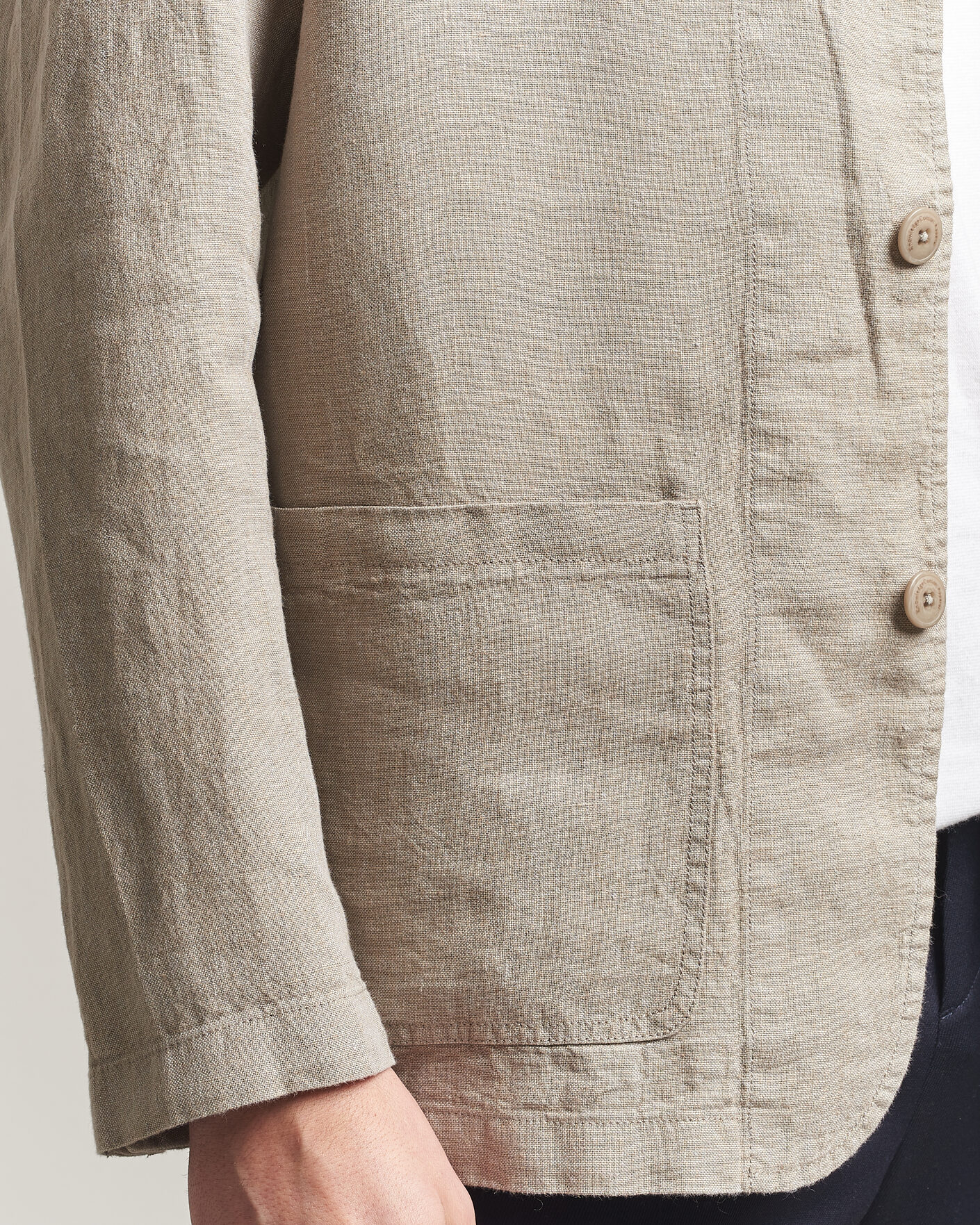 Herr | Kavajer | KnowledgeCotton Apparel | Linen Blazer Twill