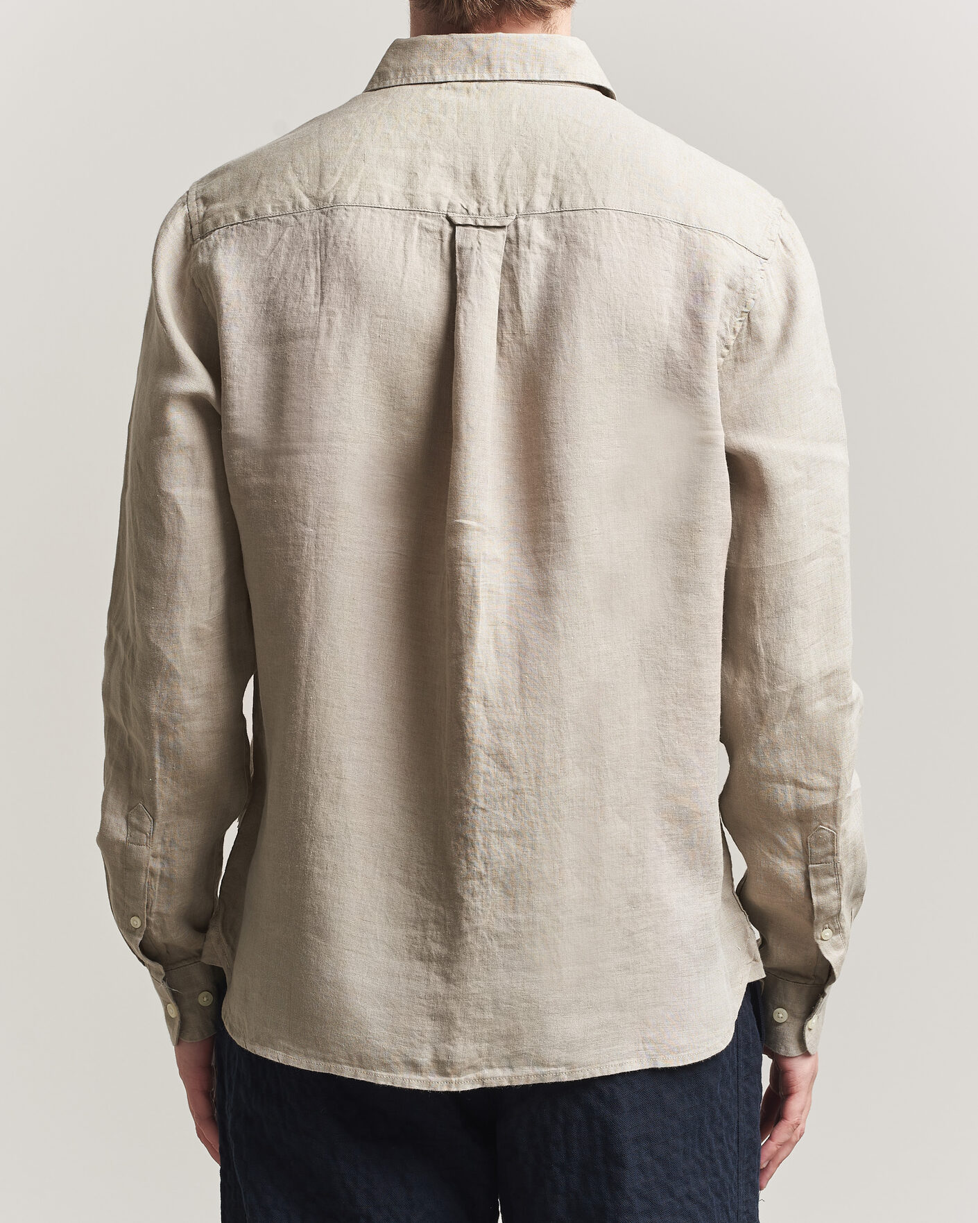 Herr | Skjortor | KnowledgeCotton Apparel | Regular Linen Shirt Twill