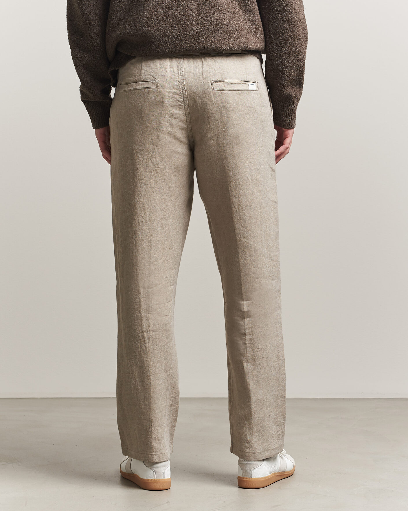 Herr | Byxor | KnowledgeCotton Apparel | Loose Linen Pants Twill