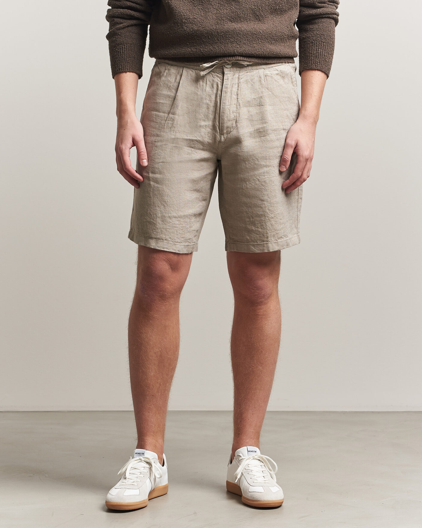 Herr | Shorts | KnowledgeCotton Apparel | Loose Linen Shorts Twill