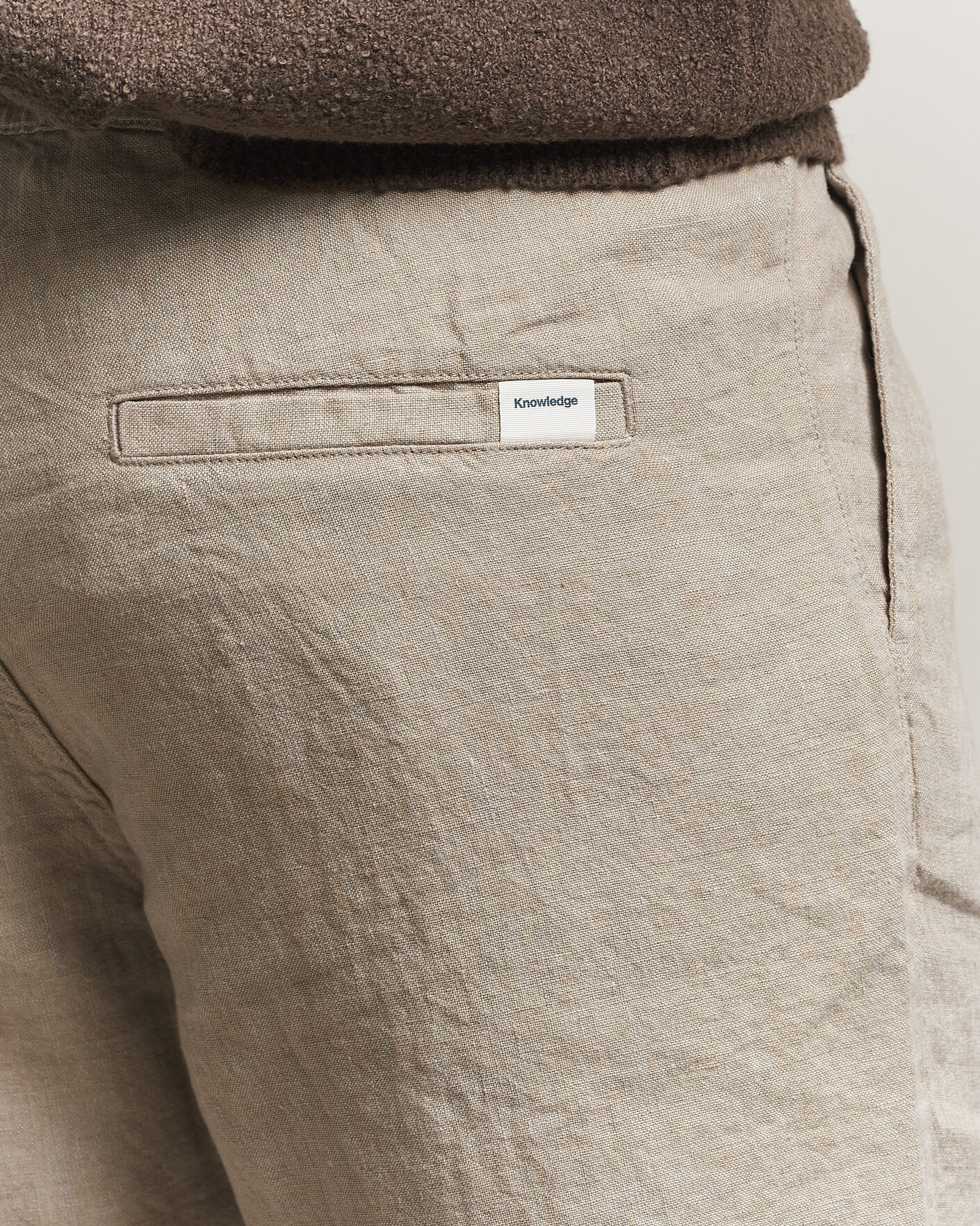 Herr | Shorts | KnowledgeCotton Apparel | Loose Linen Shorts Twill