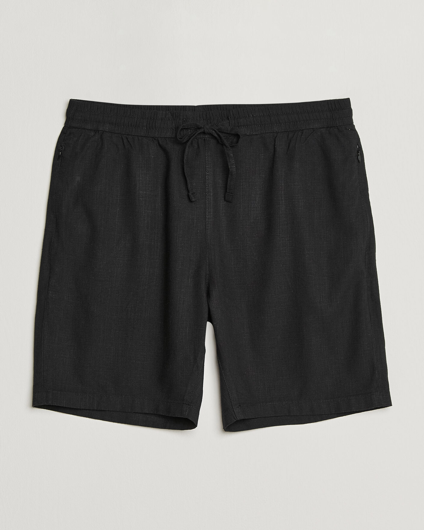 Herr | Shorts | KnowledgeCotton Apparel | Loose Linen/Viscose Shorts Black