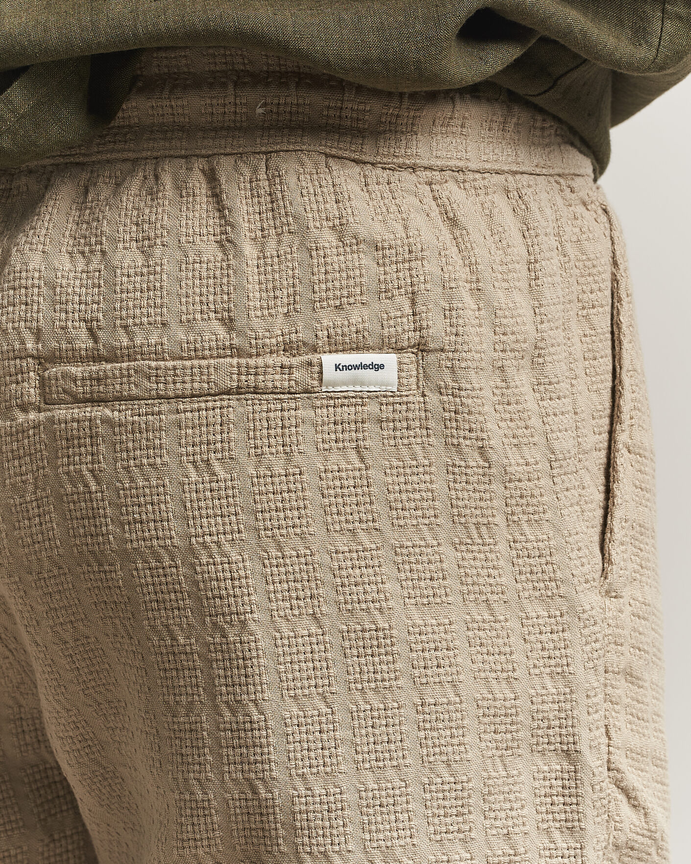 Herr | Shorts | KnowledgeCotton Apparel | Structured Cotton Dobby Shorts Twill