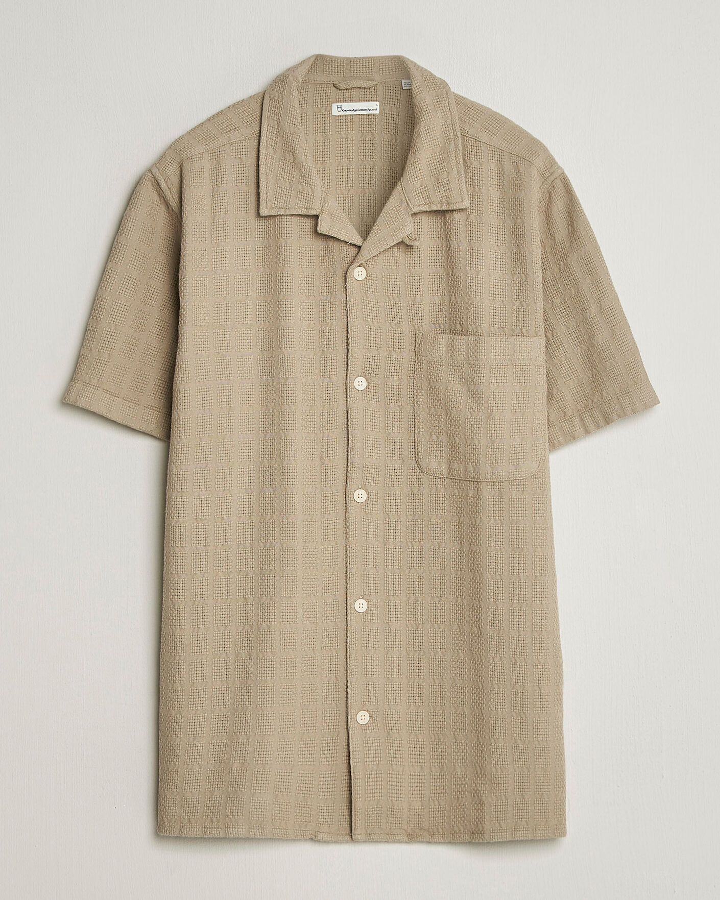 Herr | Skjortor | KnowledgeCotton Apparel | Structured Cotton Dobby Shirt Twill